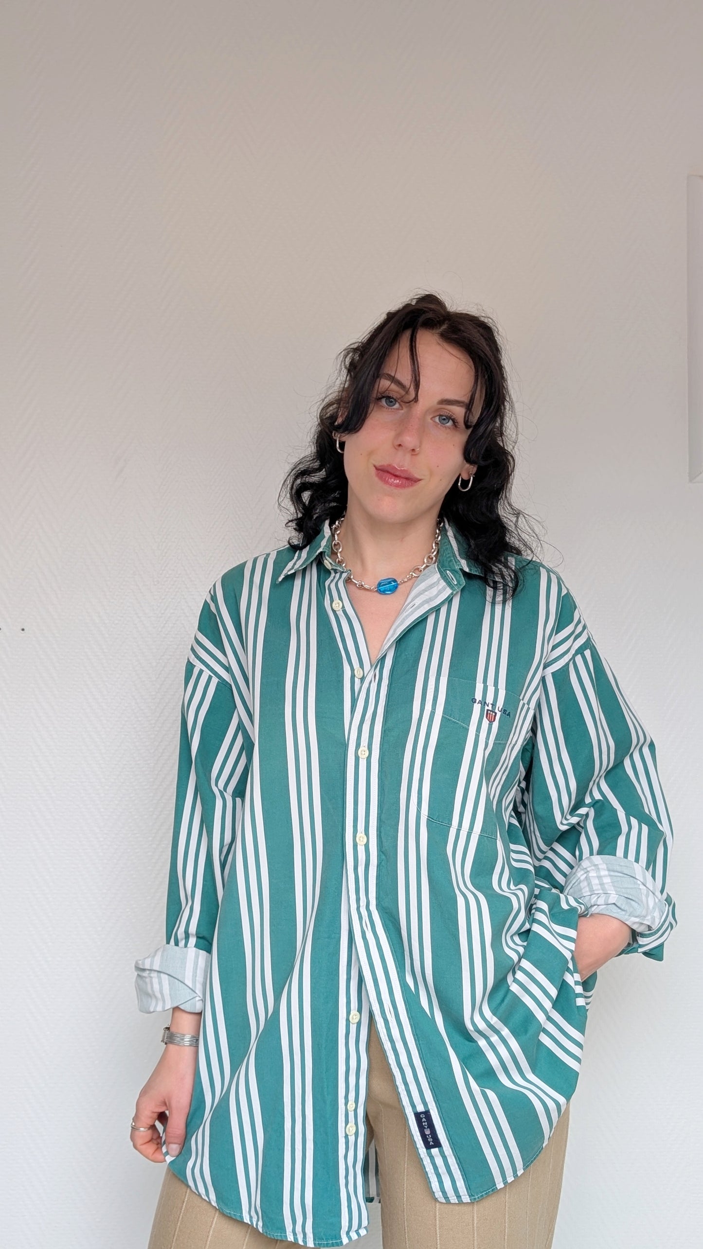 Chemise ample Gant USA coton jusqu'à un 46