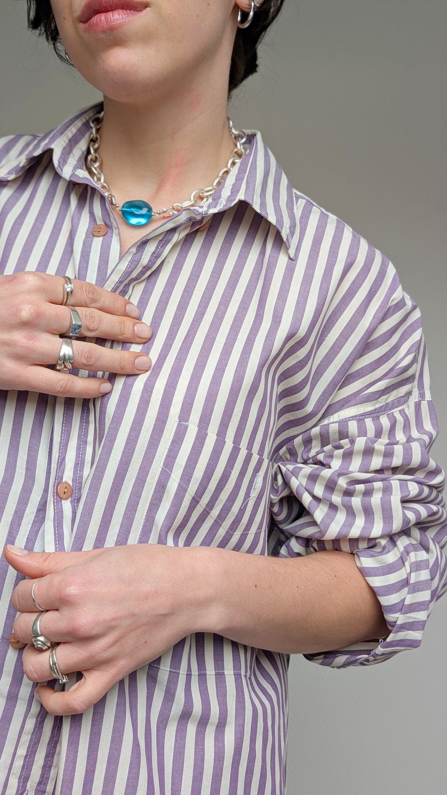 Chemise oversize coton jusqu'à un 46