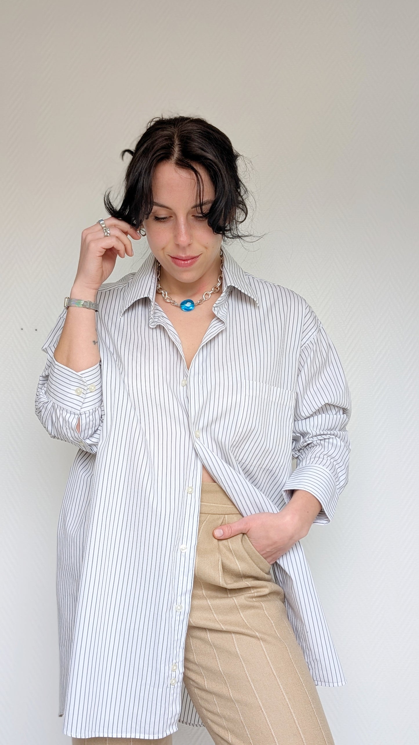 Chemise Calvin Klein oversize coton jusqu'à 46