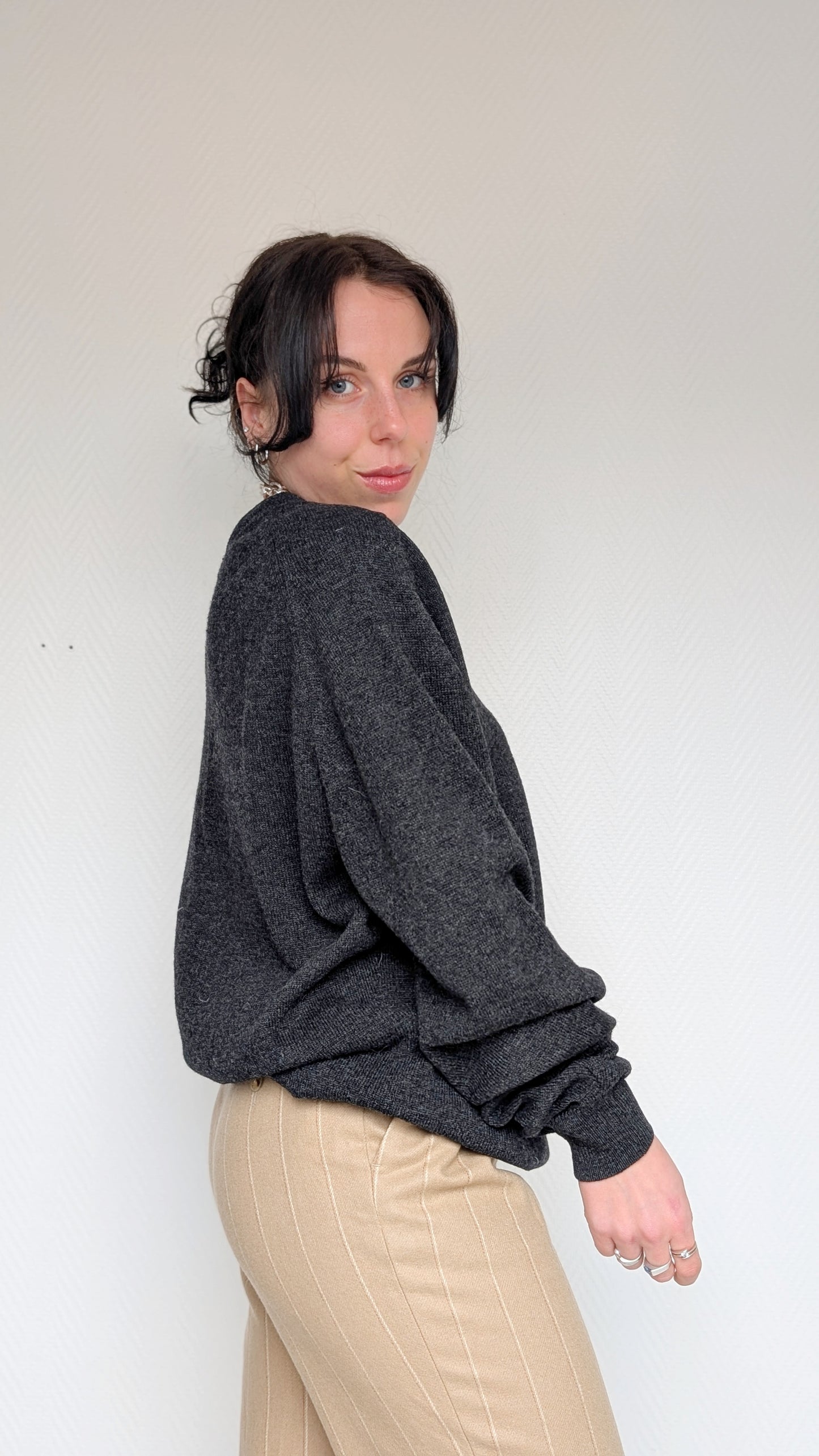 Pull oversize pure laine jusqu'à un 46