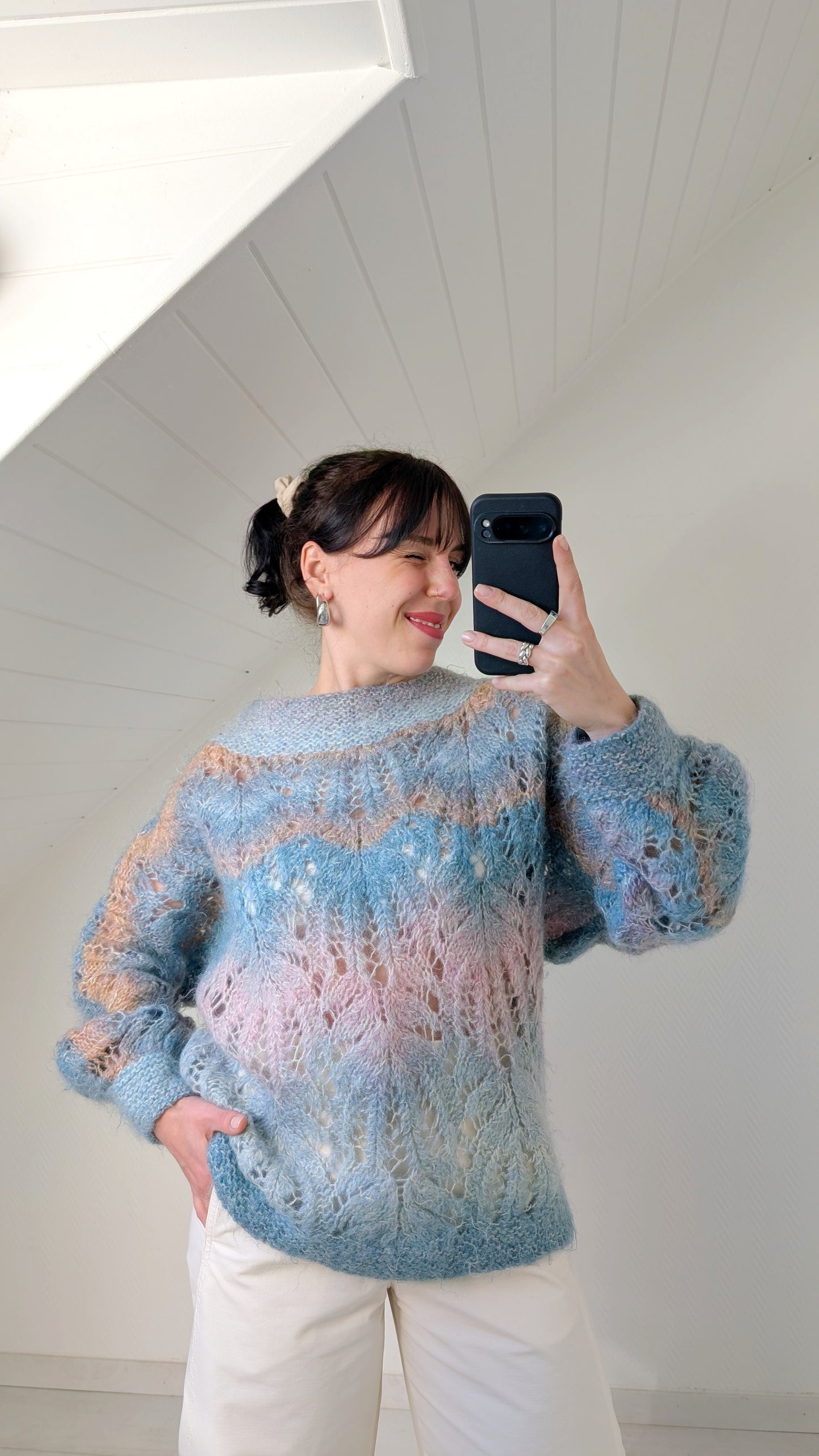 Pull mohair fait main T40-42
