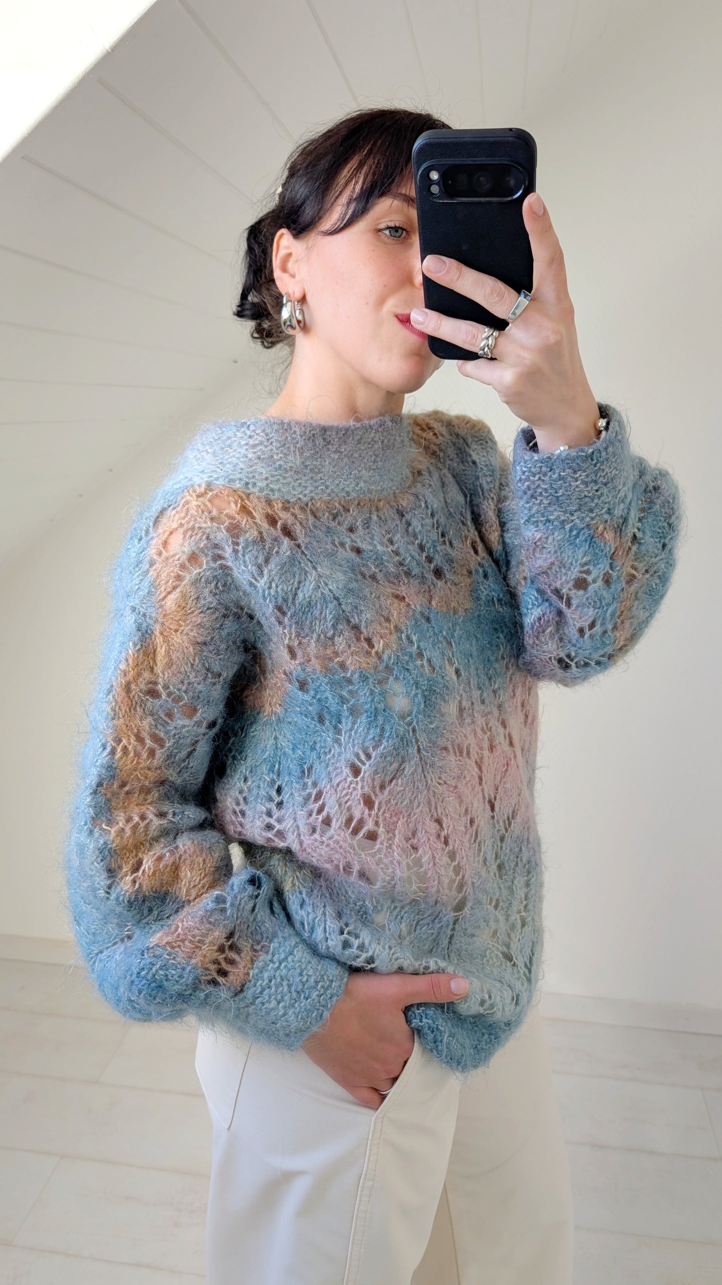 Pull mohair fait main T40-42