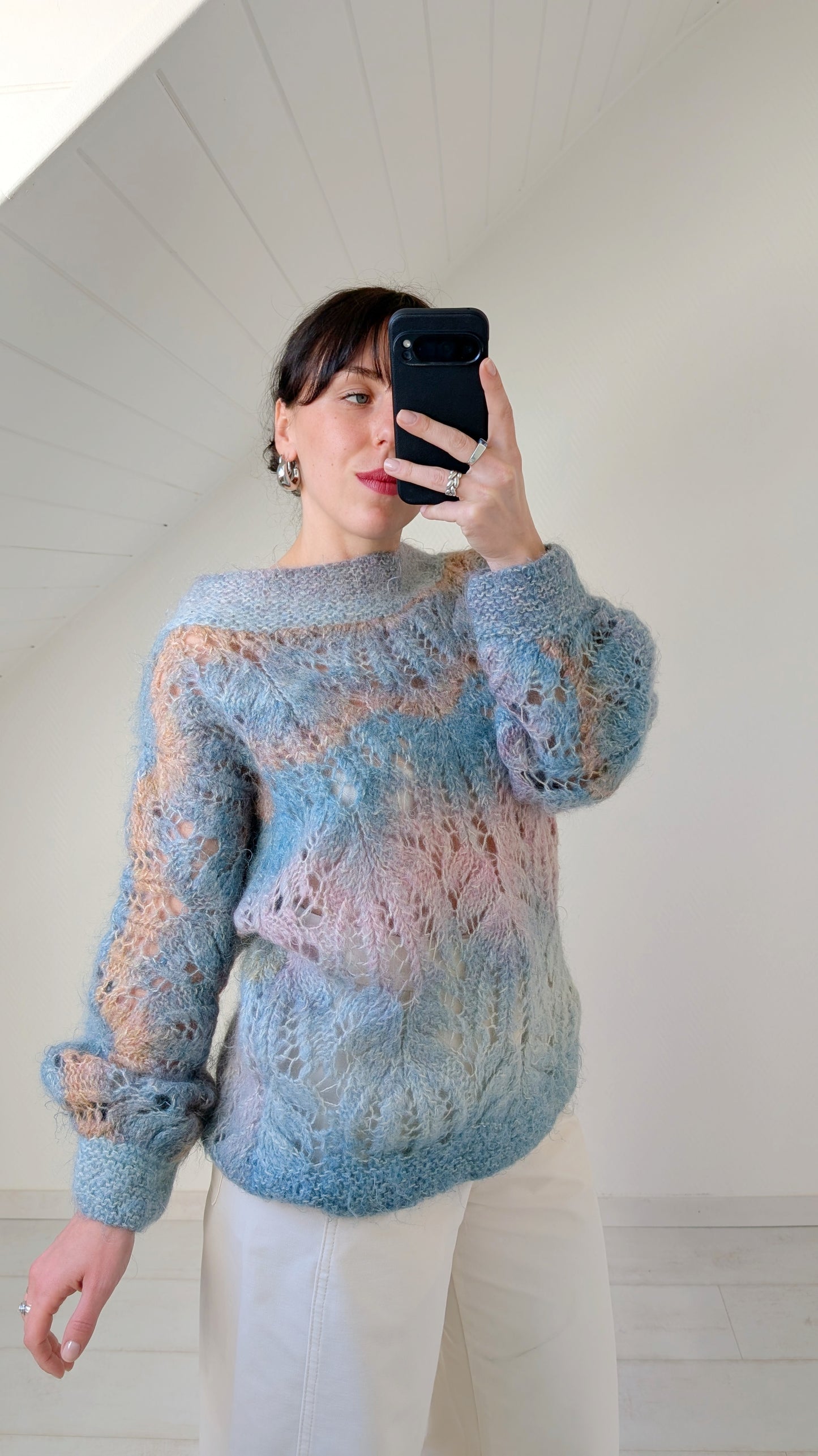 Pull mohair fait main T40-42