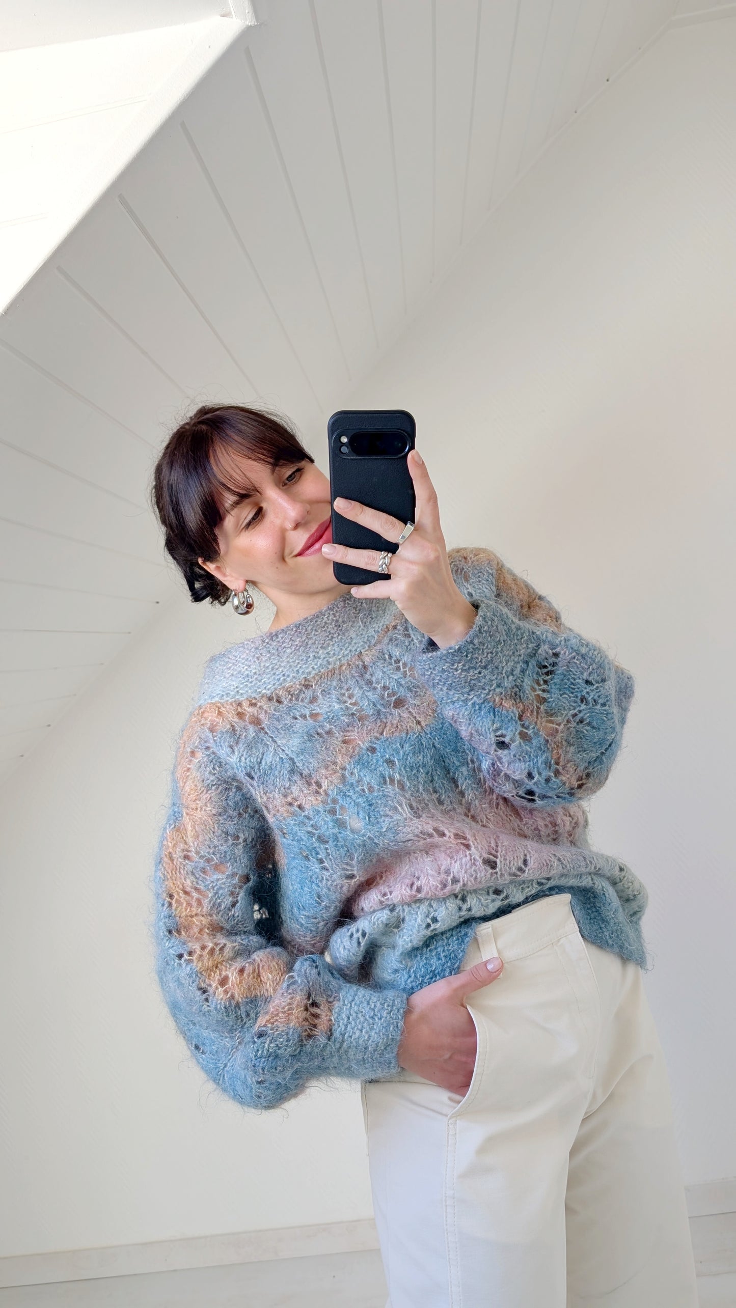 Pull mohair fait main T40-42