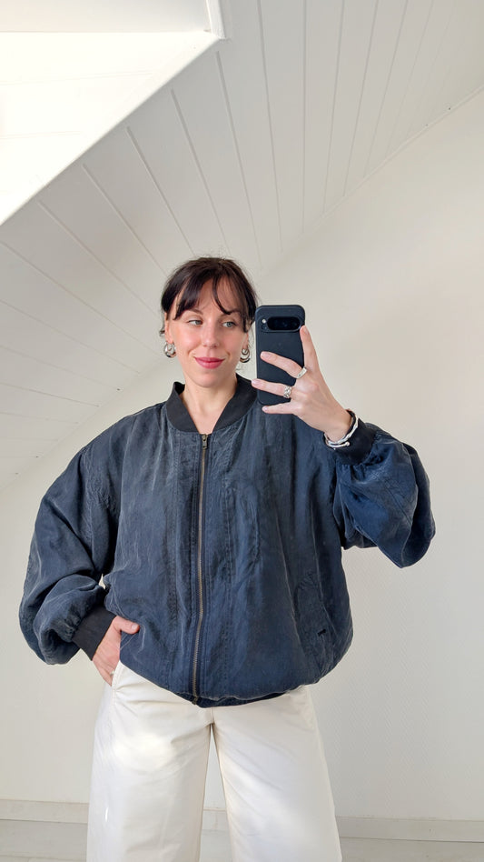 Bombers oversize en soie 42/44