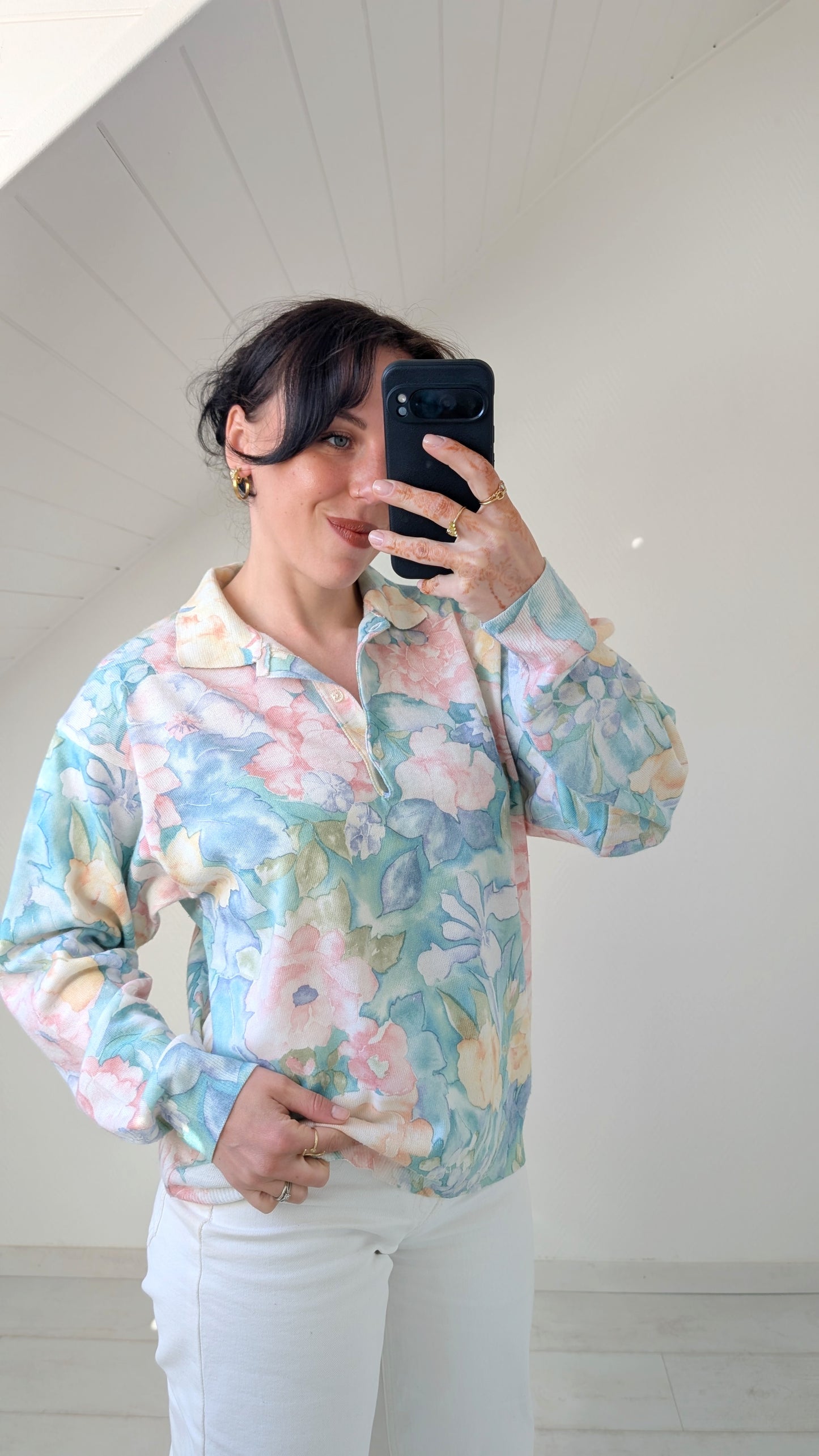 Pull fleuri T40-42