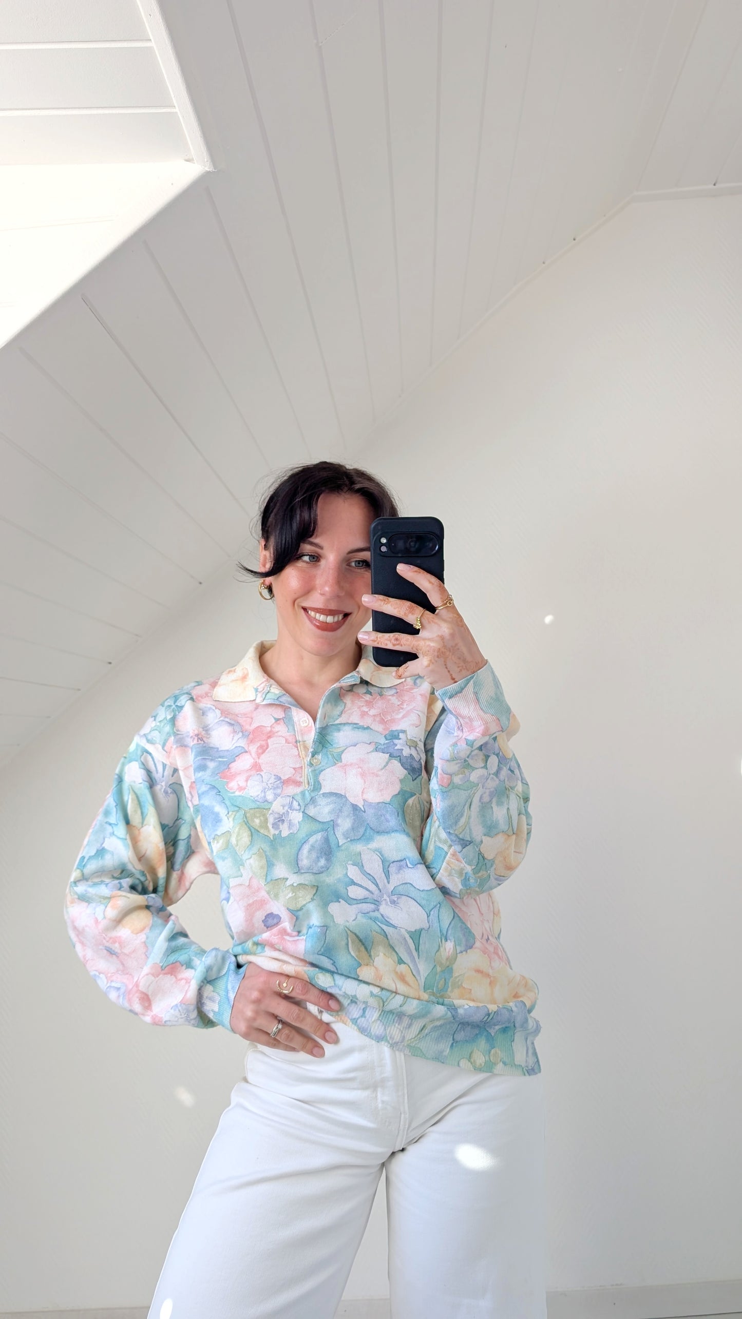 Pull fleuri T40-42