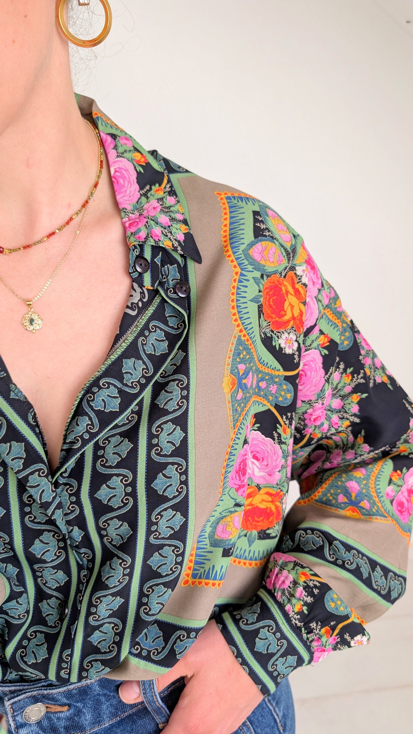 Blouse viscose 80s du 34 au 44