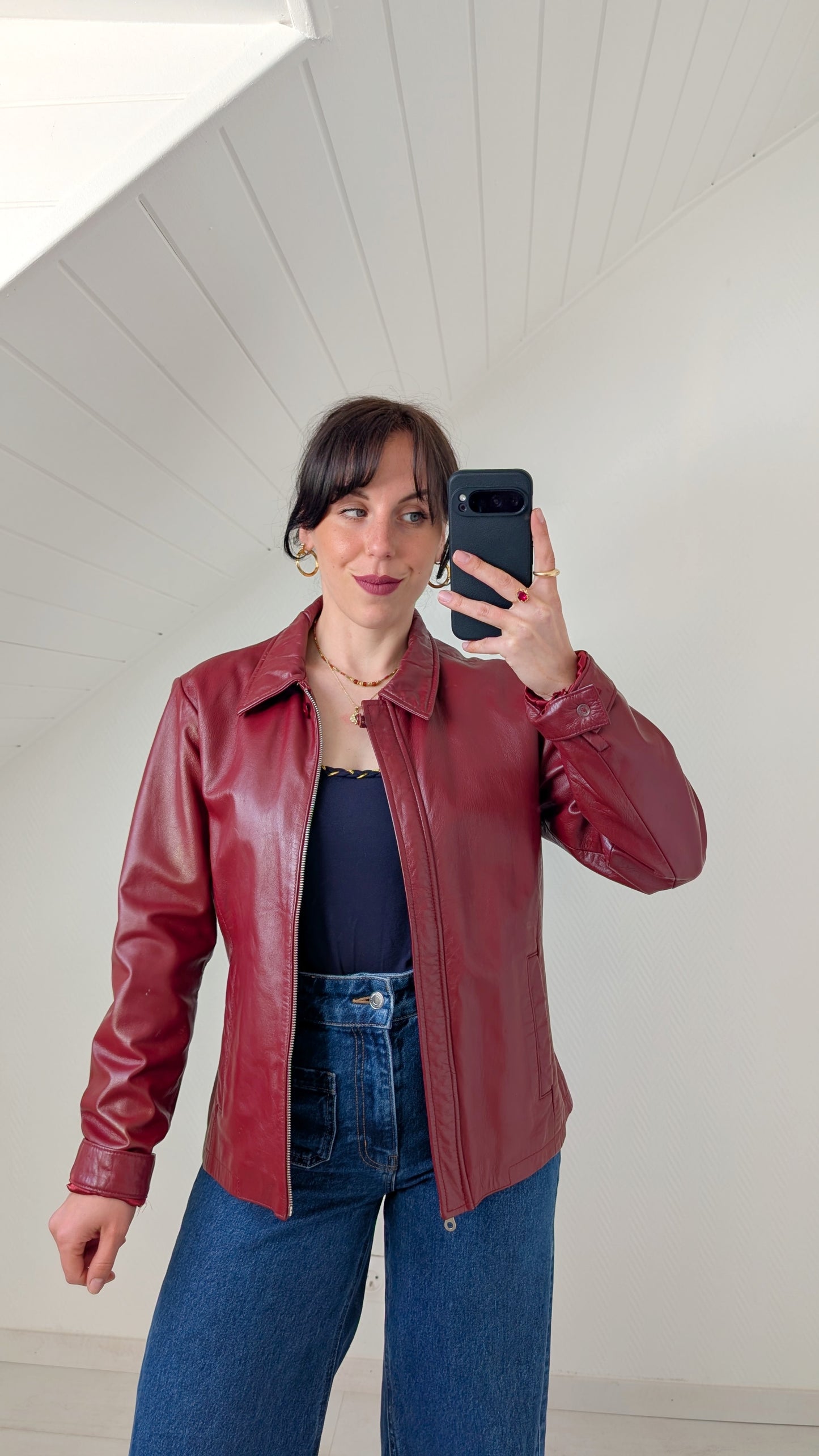 Veste cuir nappa T38-40