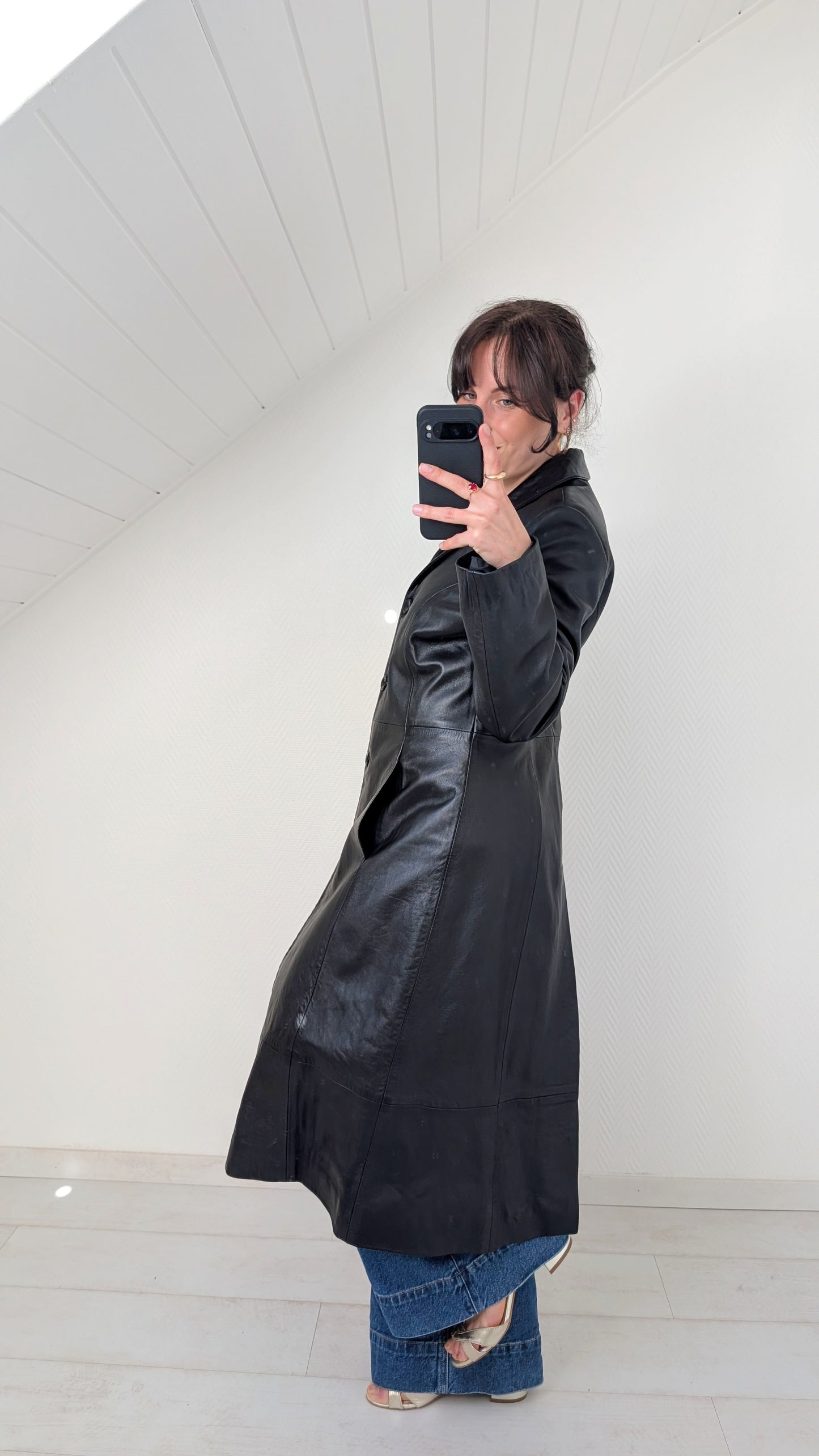 Trench cuir agneau T38