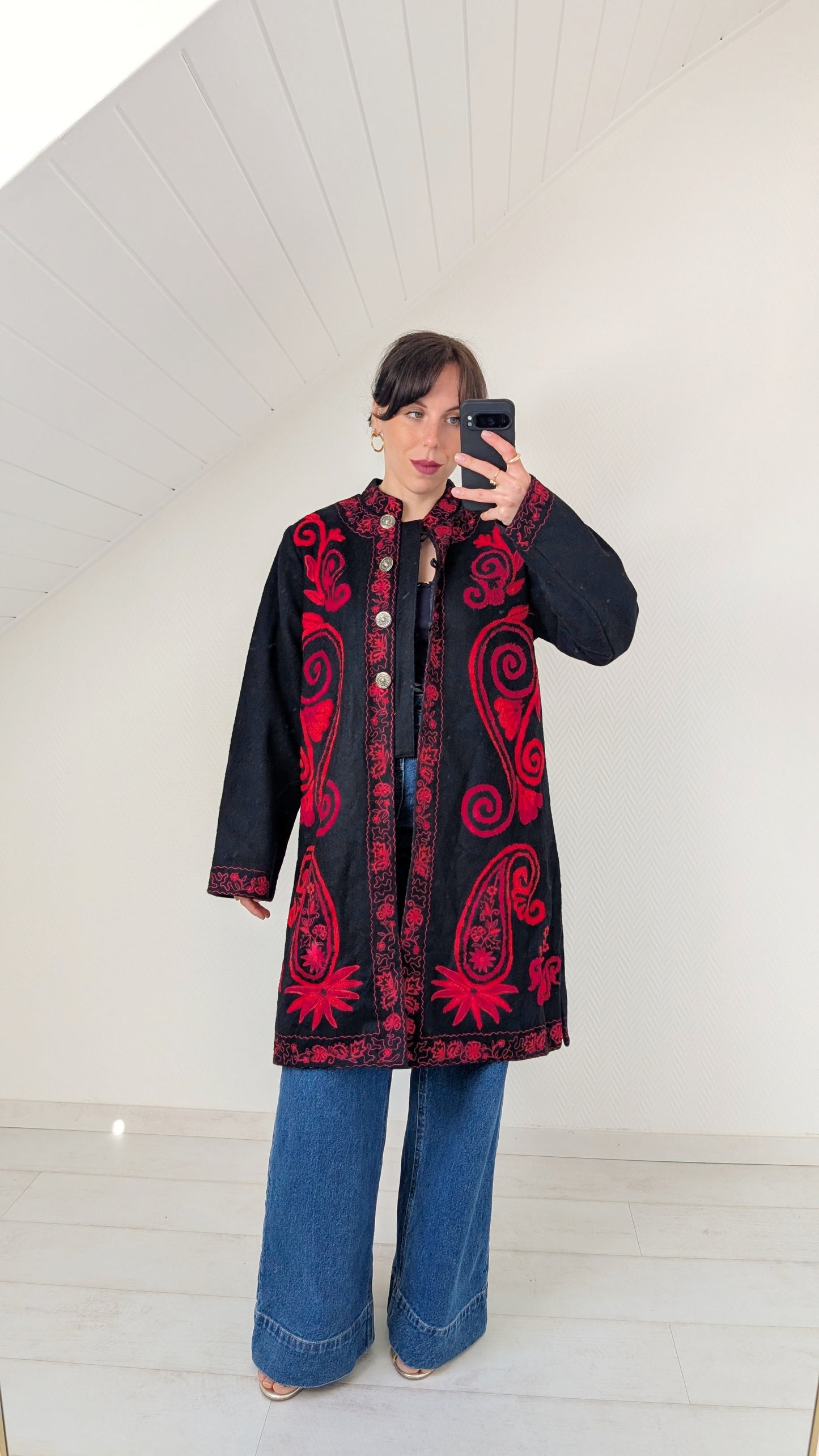 Manteau laine mi-saison T40