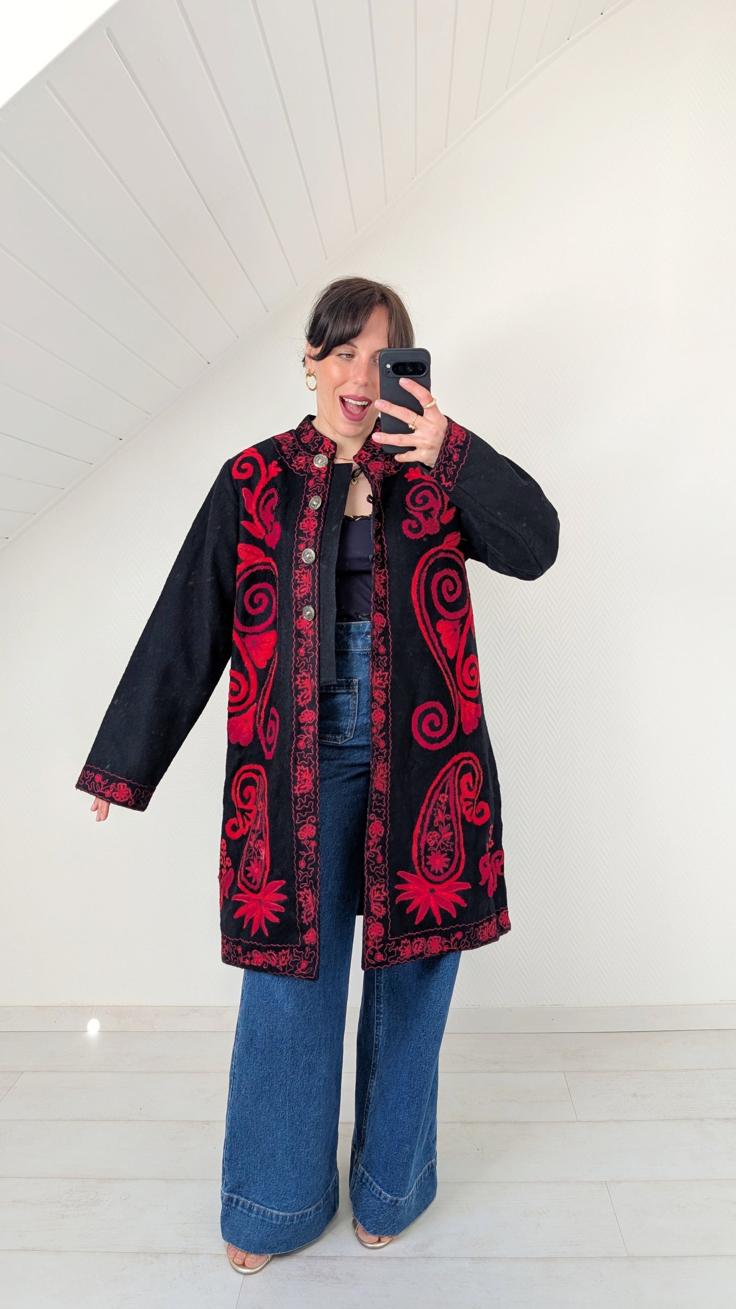 Manteau laine mi-saison T40