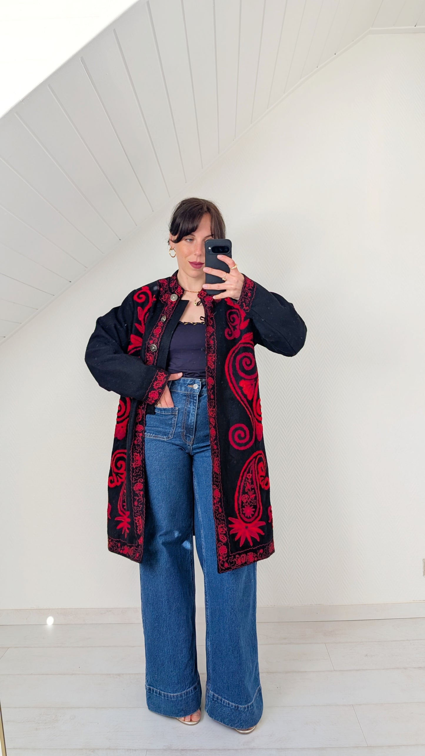 Manteau laine mi-saison T40