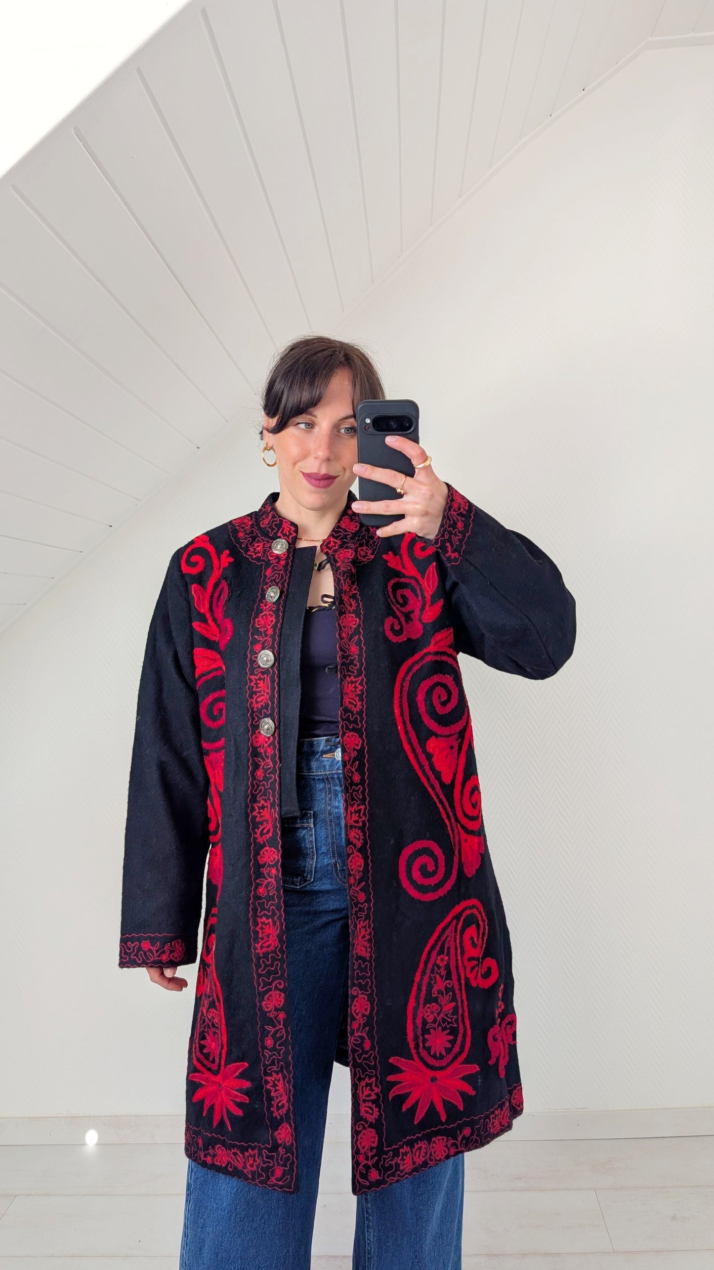 Manteau laine mi-saison T40