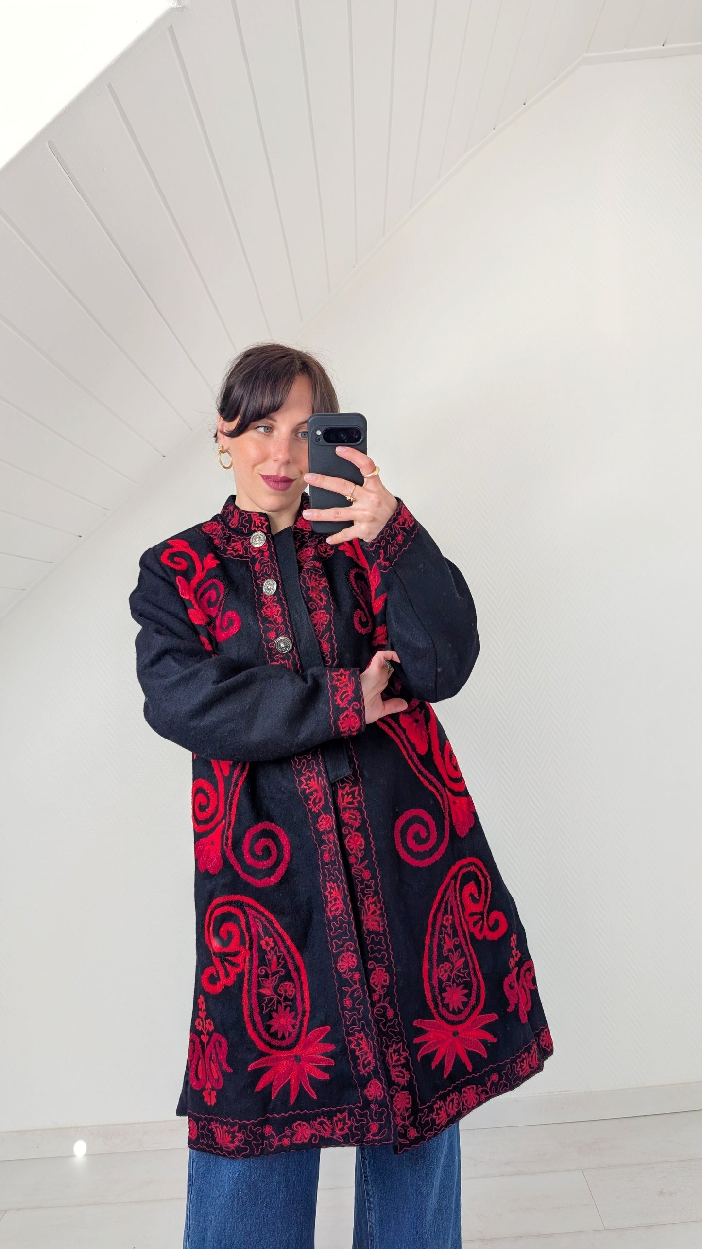 Manteau laine mi-saison T40