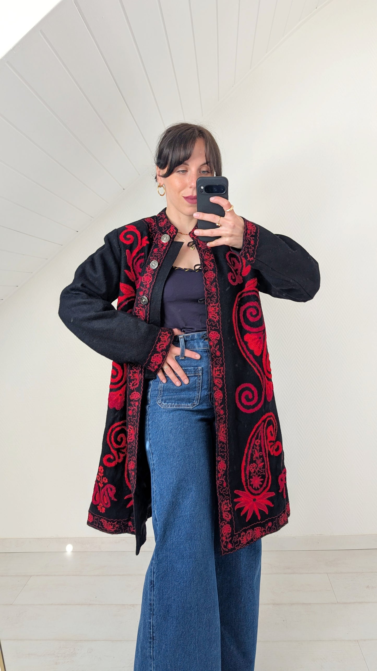 Manteau laine mi-saison T40