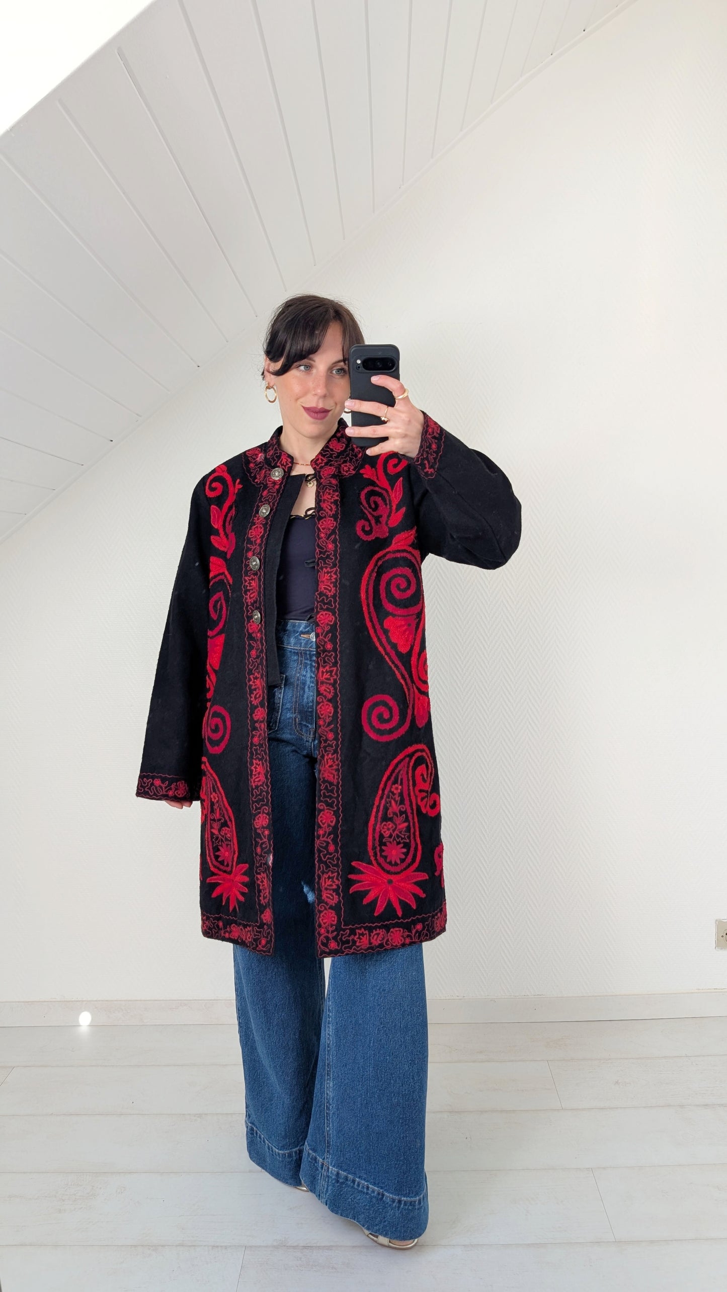 Manteau laine mi-saison T40