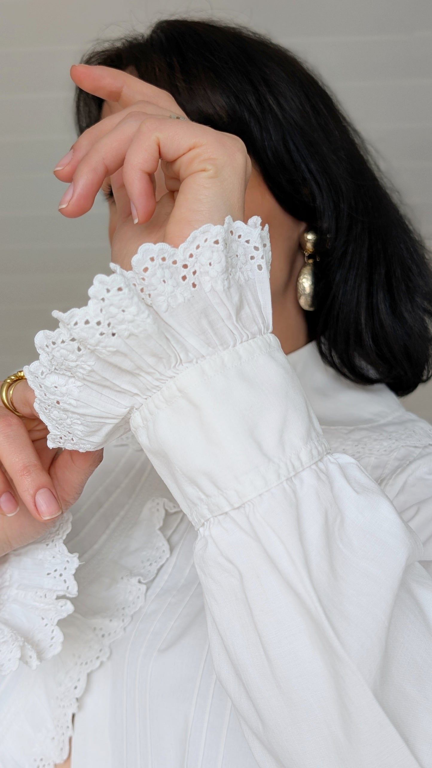 Blouse ancienne coton début 1900 T38