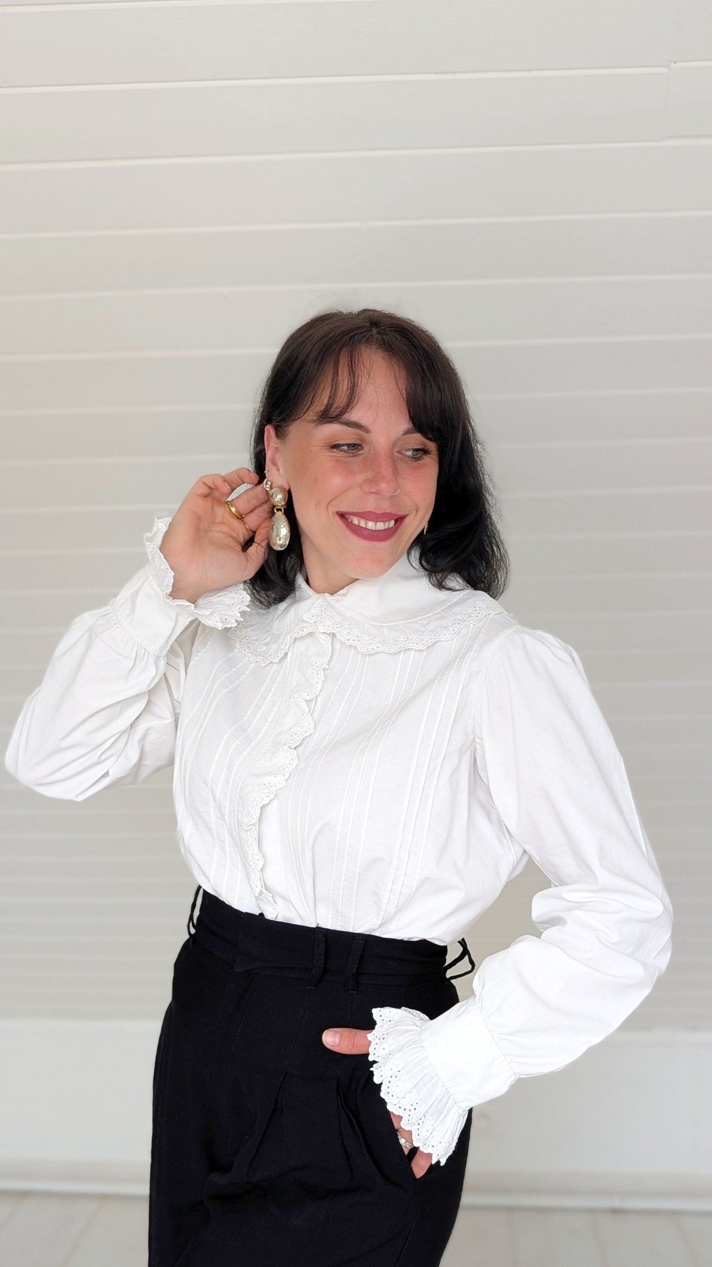 Blouse ancienne coton début 1900 T38