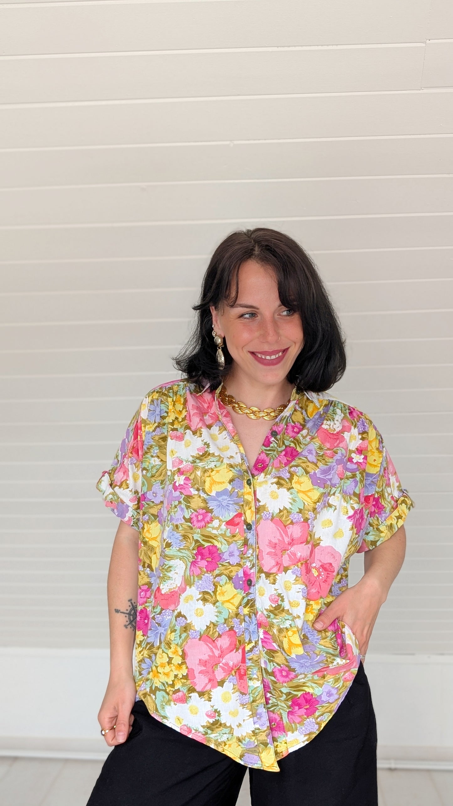 Blouse coton 80s T40-42