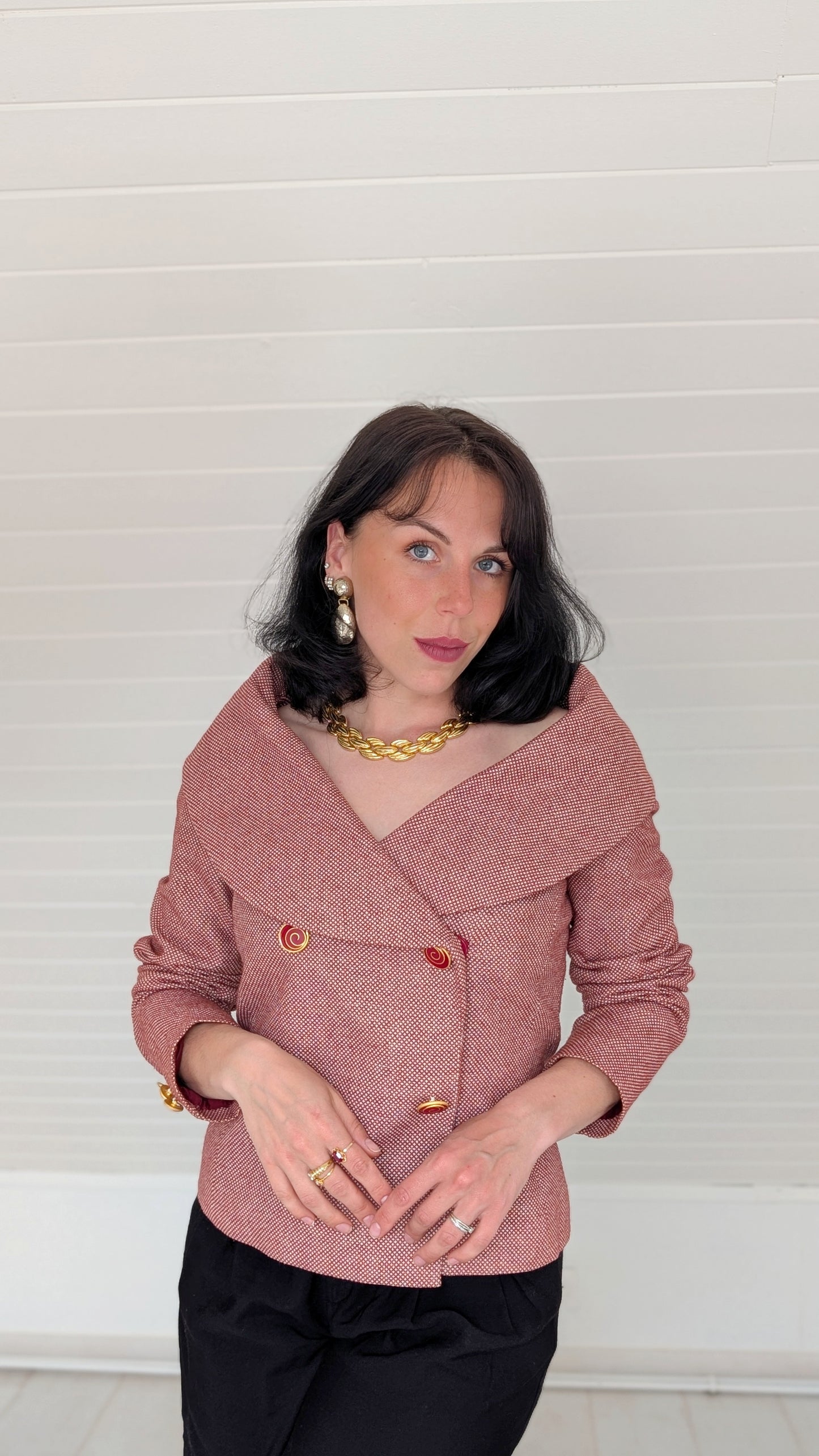 Blazer élégant laine et coton T36-38