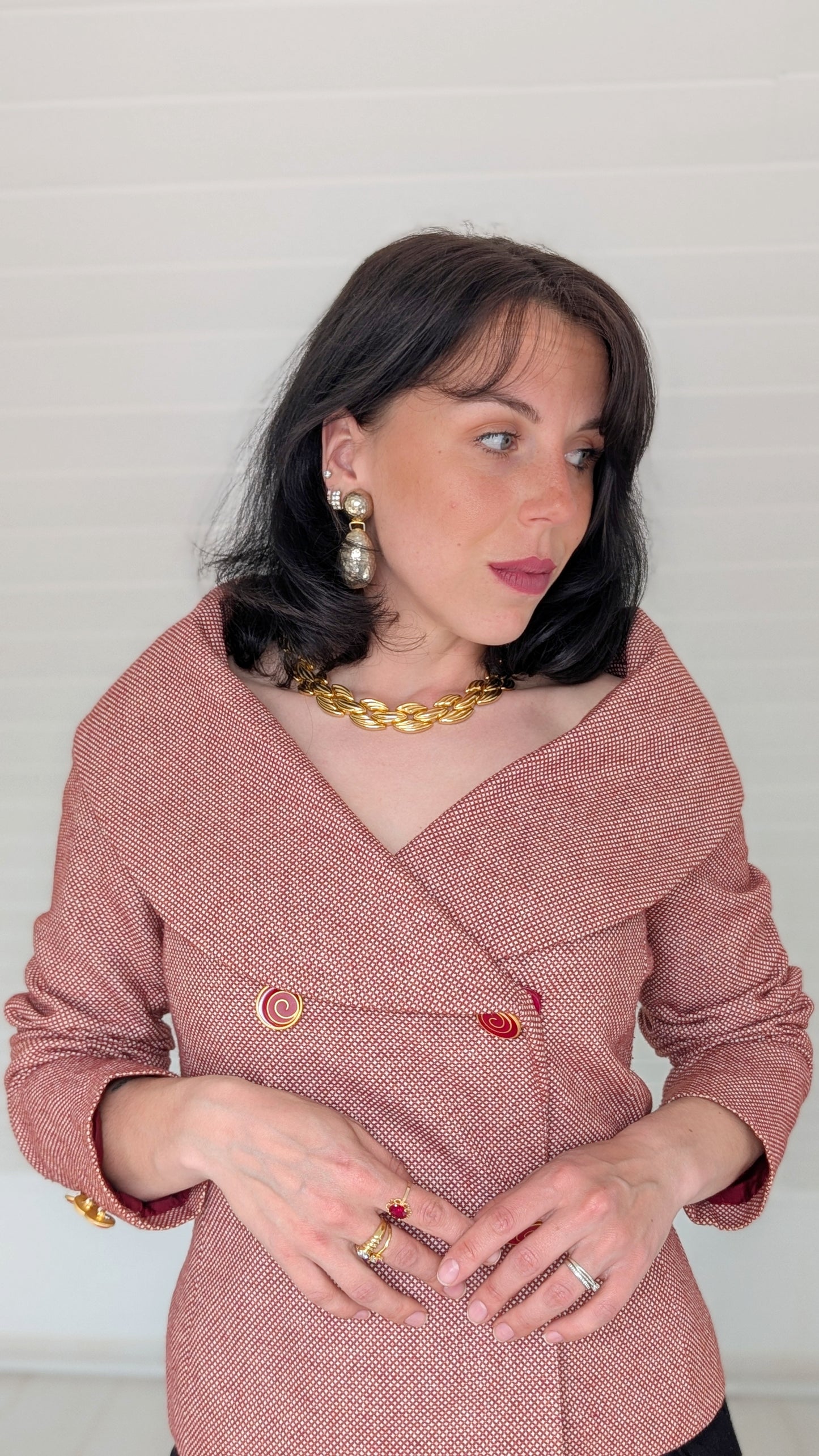 Blazer élégant laine et coton T36-38