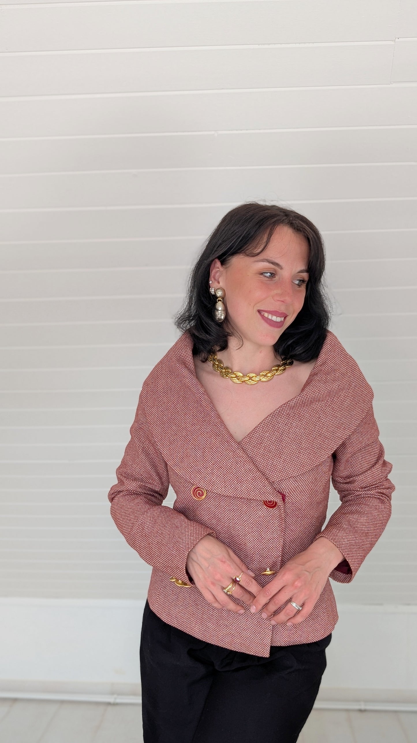 Blazer élégant laine et coton T36-38