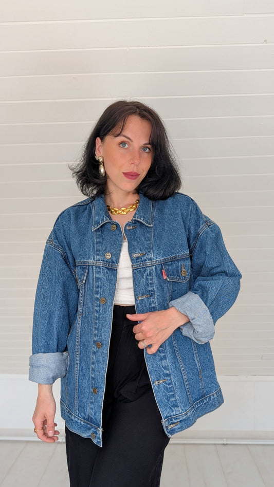 Veste jeans oversize 80s T40-42-44