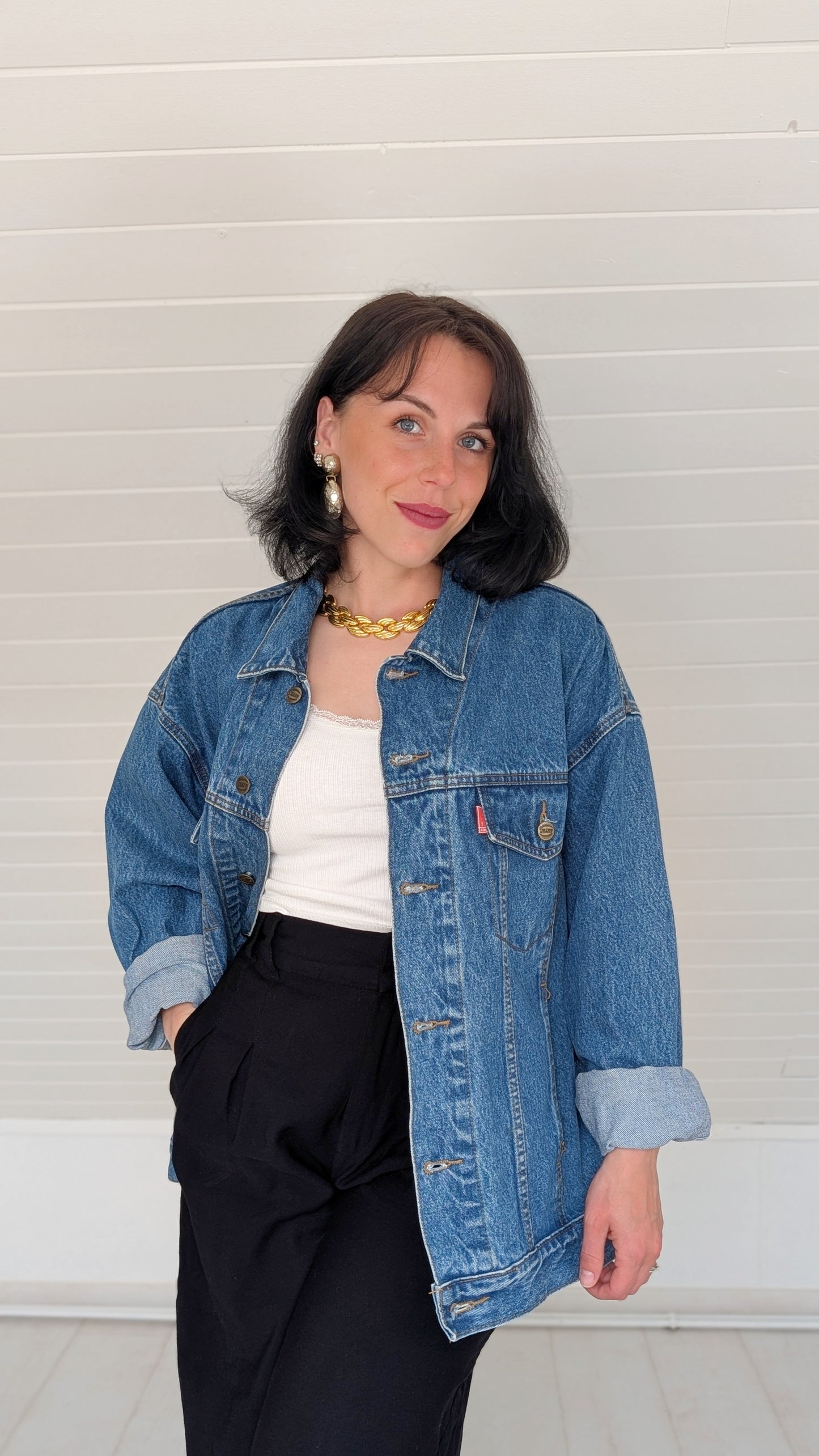 Veste jeans oversize 80s T40-42-44