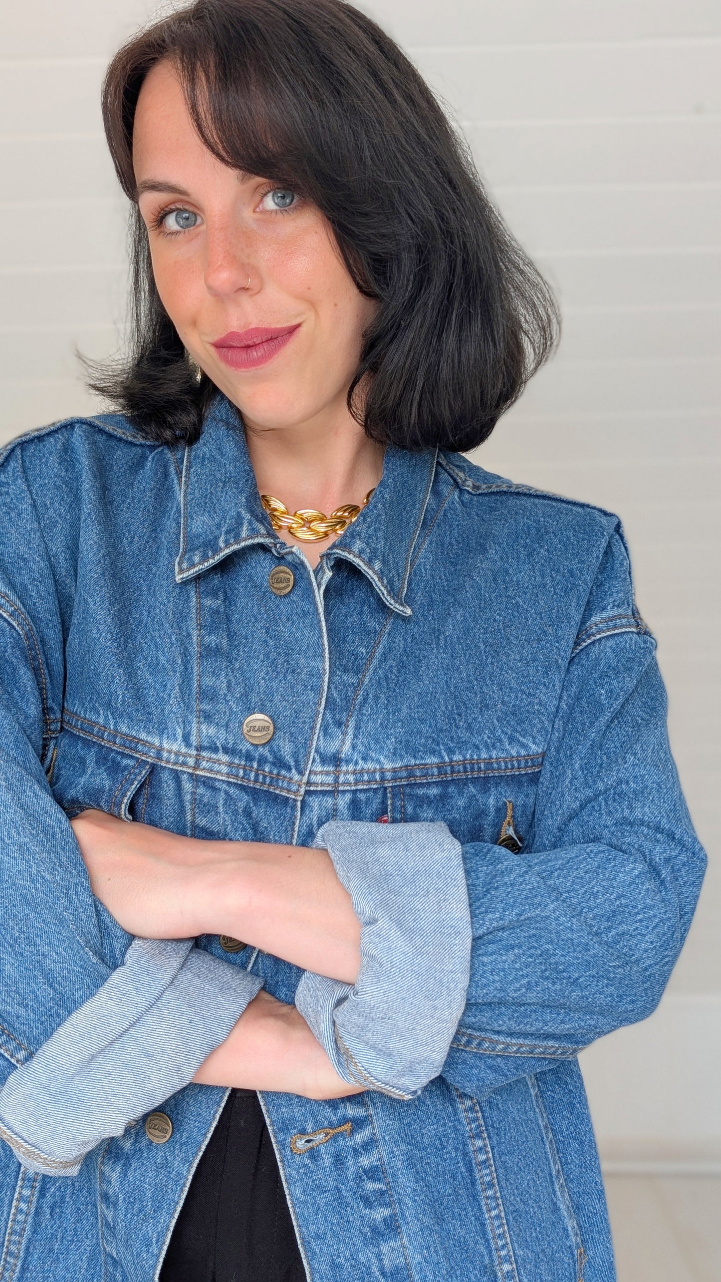 Veste jeans oversize 80s T40-42-44