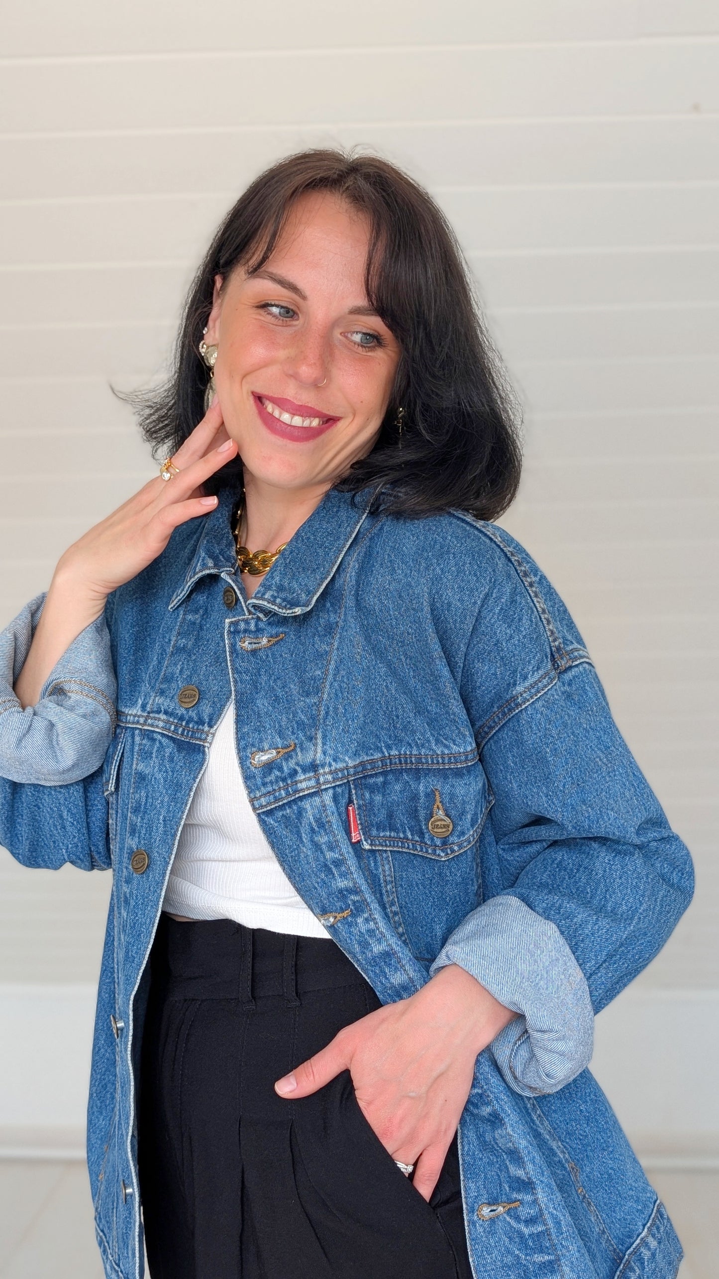 Veste jeans oversize 80s T40-42-44