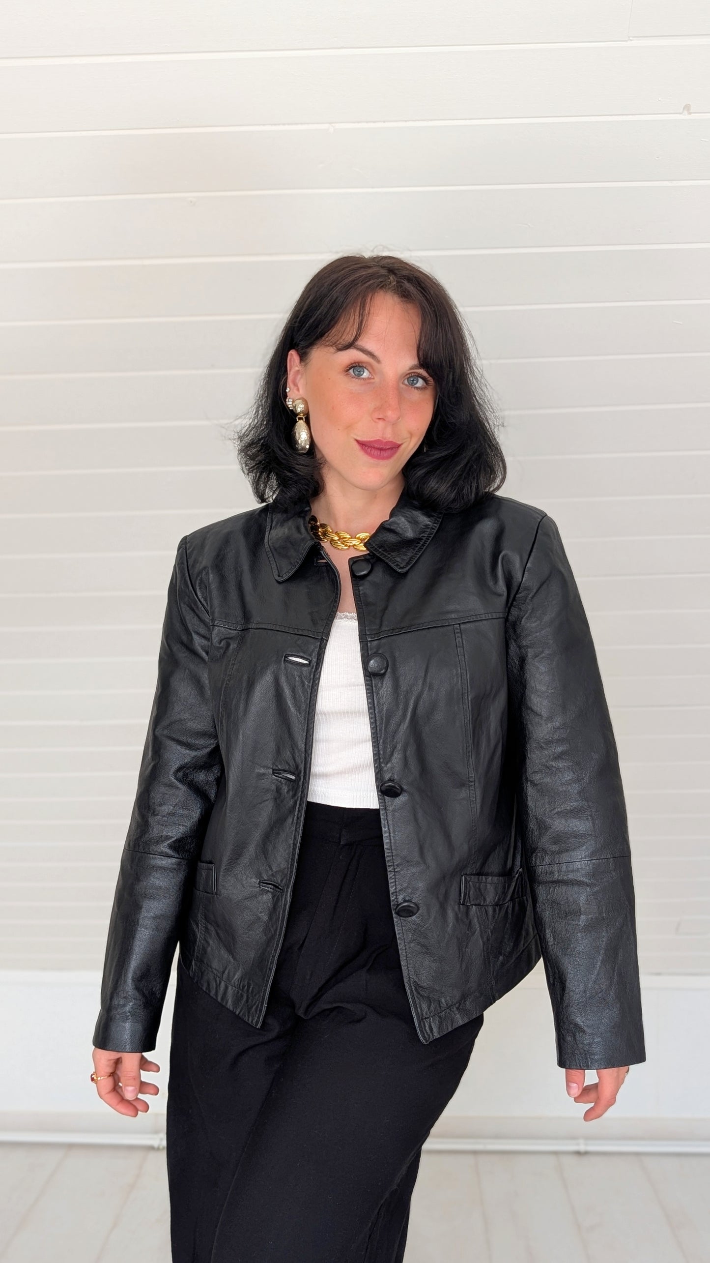 Veste cuir 1980 T38