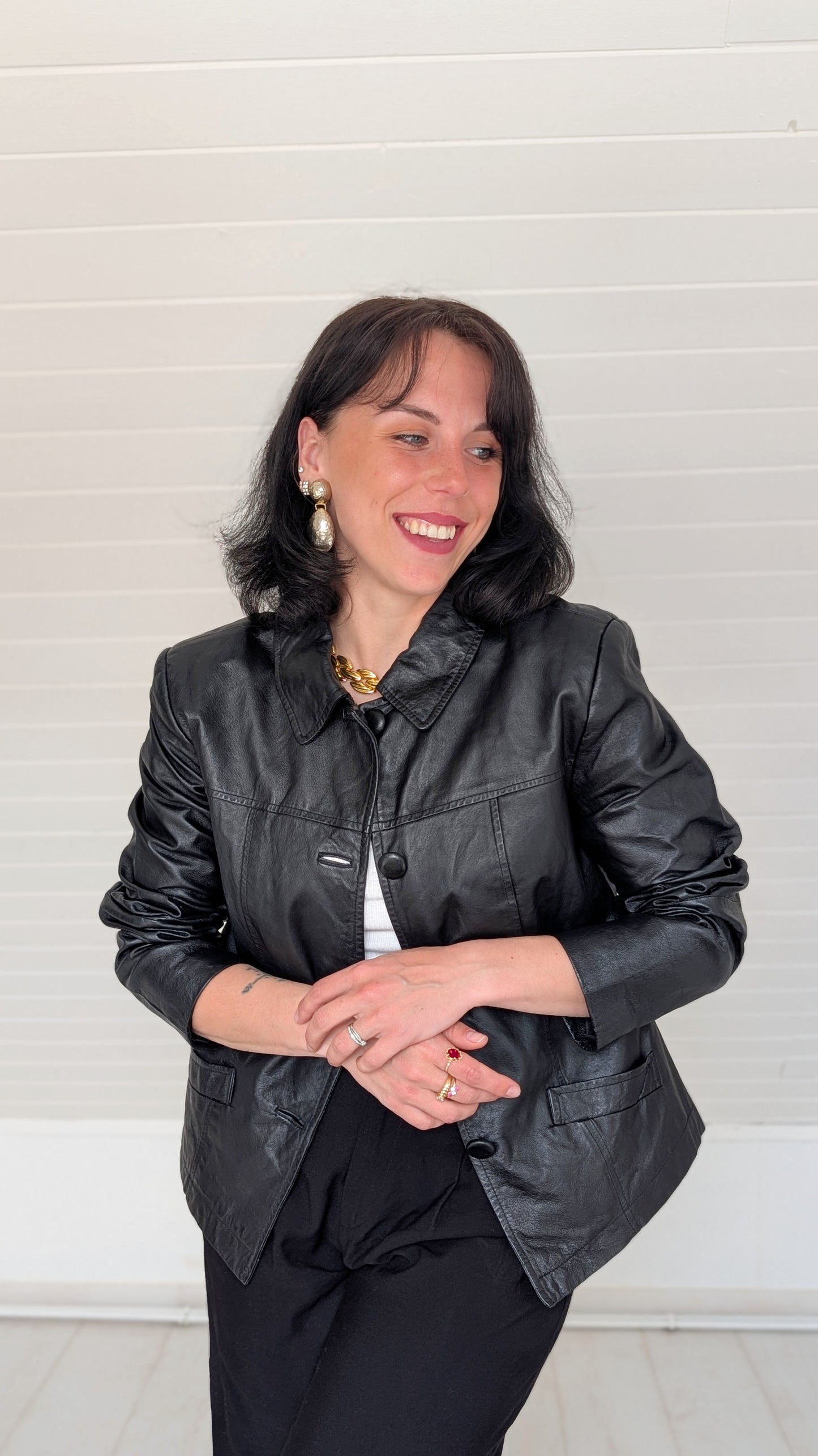Veste cuir 1980 T38