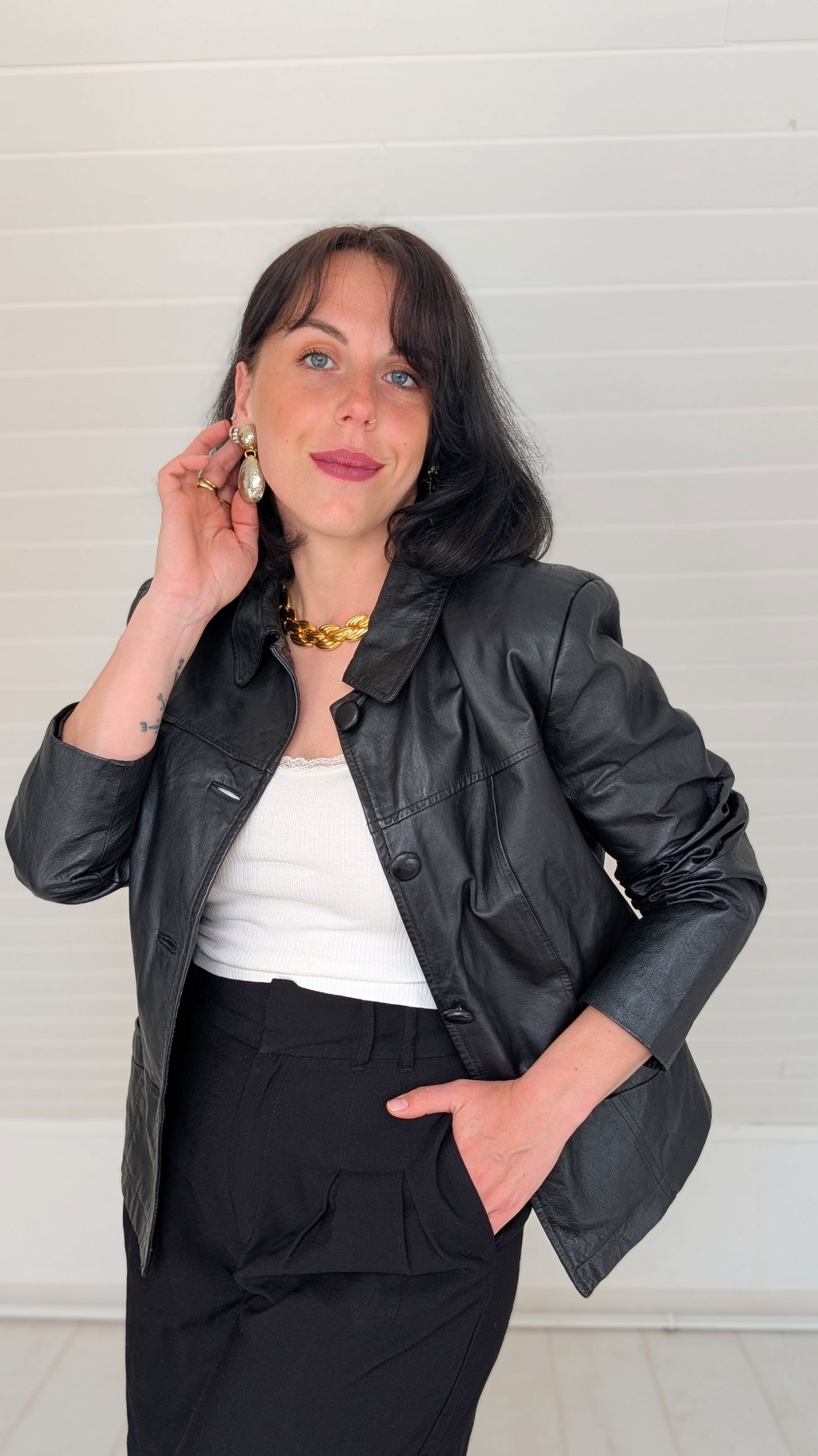 Veste cuir 1980 T38