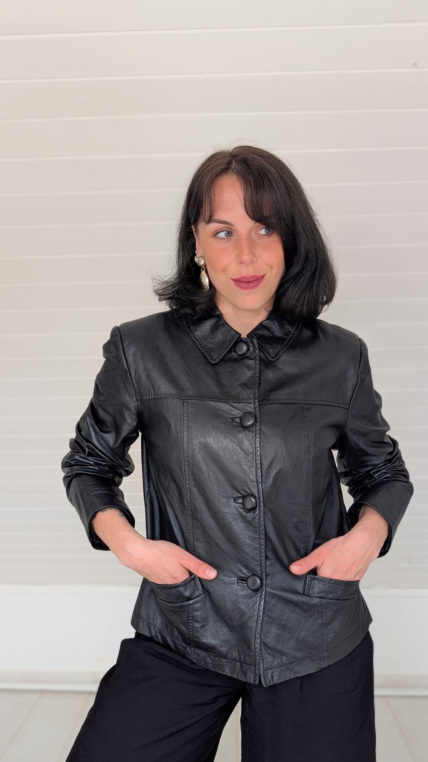 Veste cuir 1980 T38