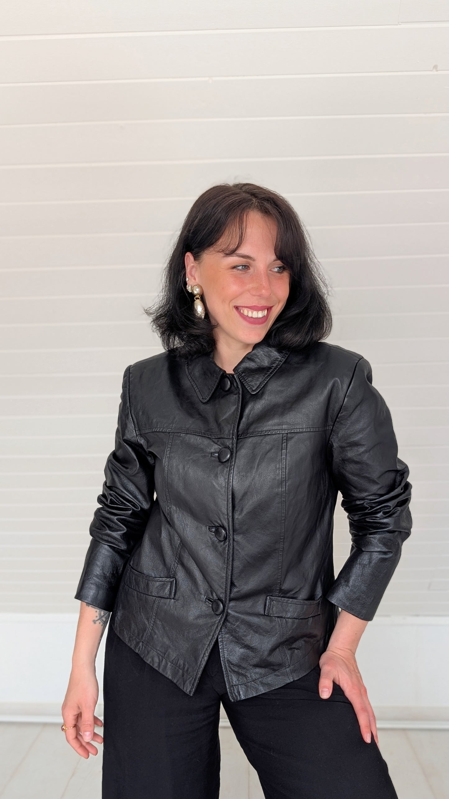 Veste cuir 1980 T38