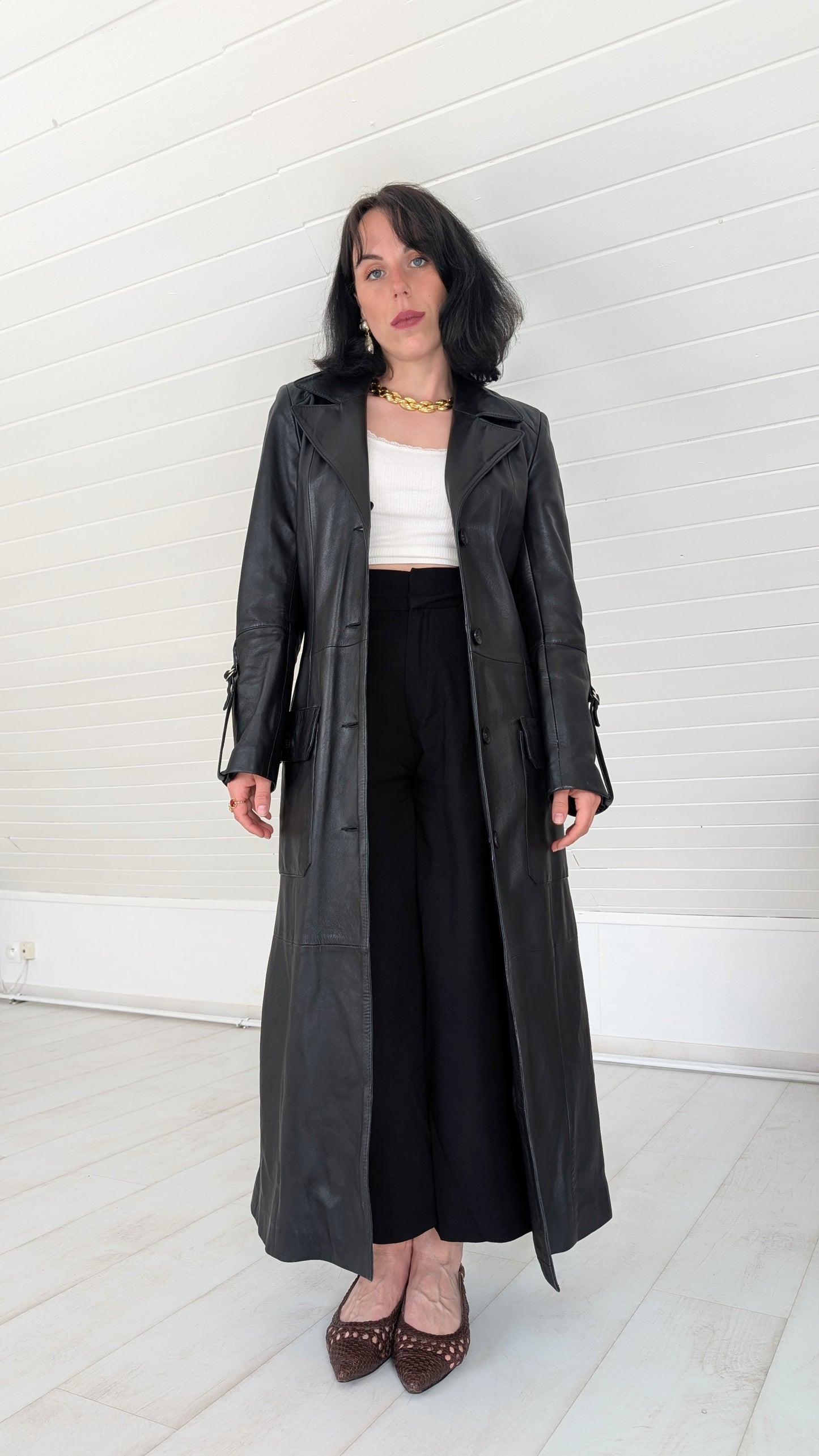 Manteau cuir 1990 T36