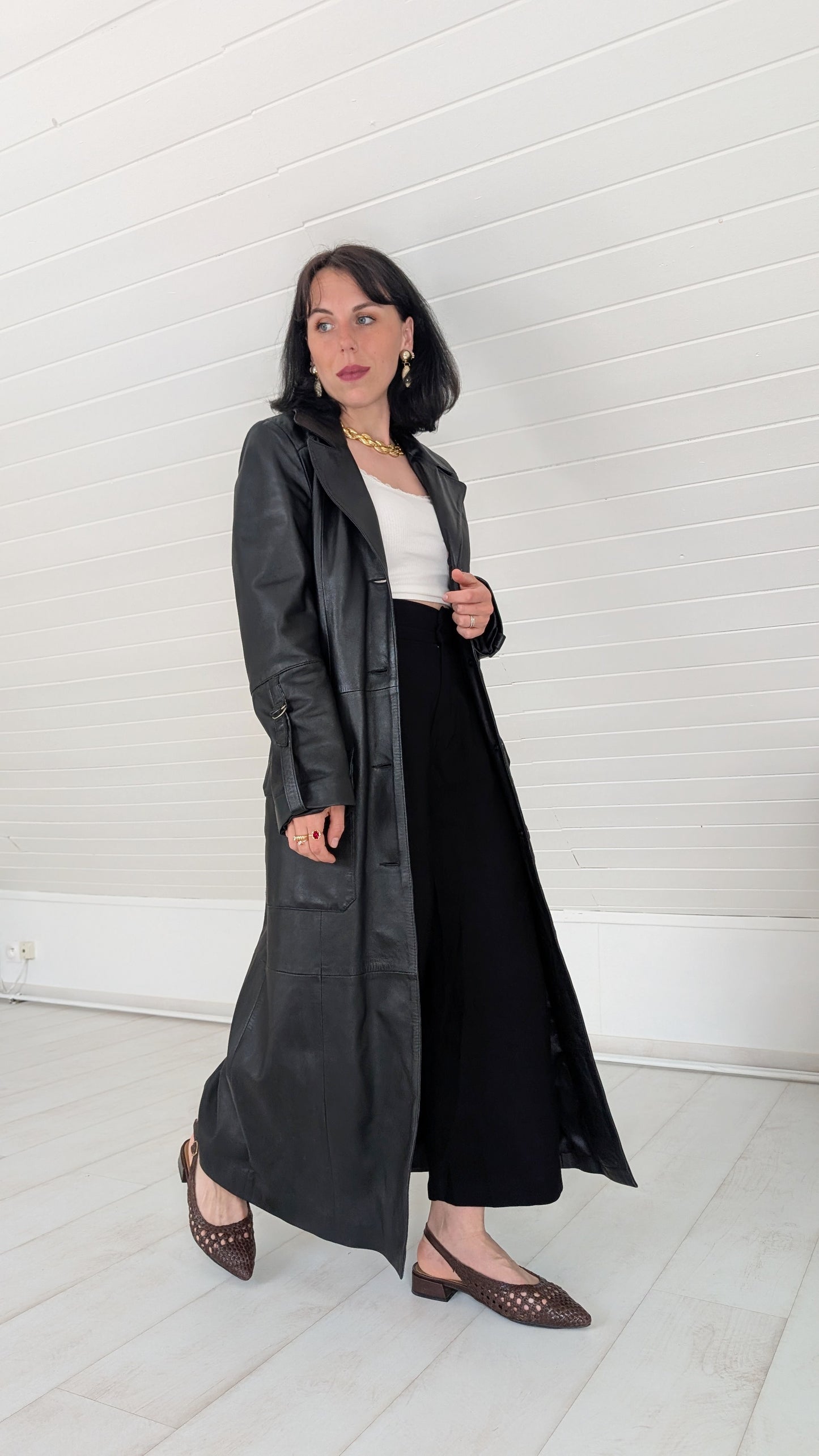 Manteau cuir 1990 T36