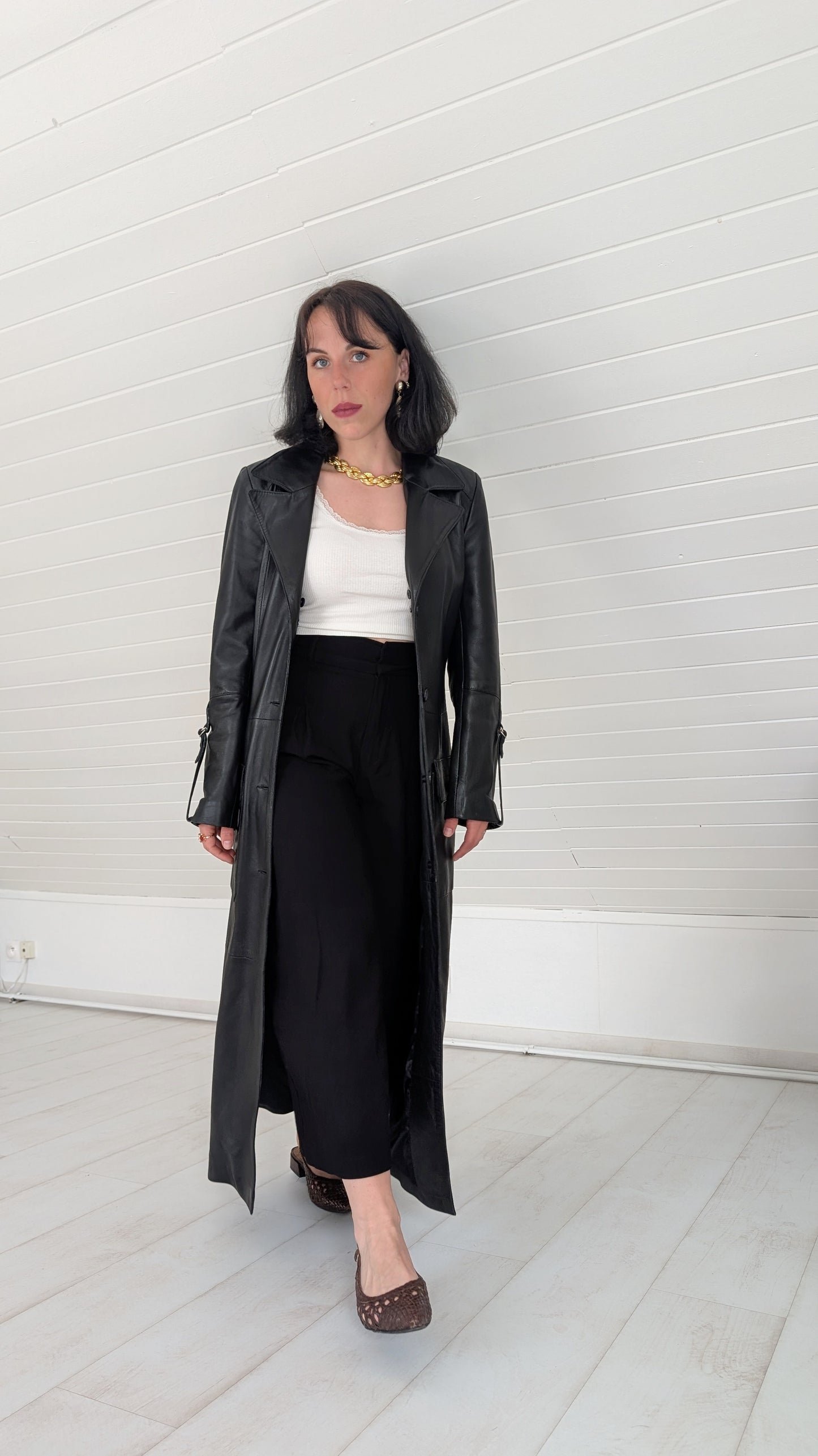 Manteau cuir 1990 T36