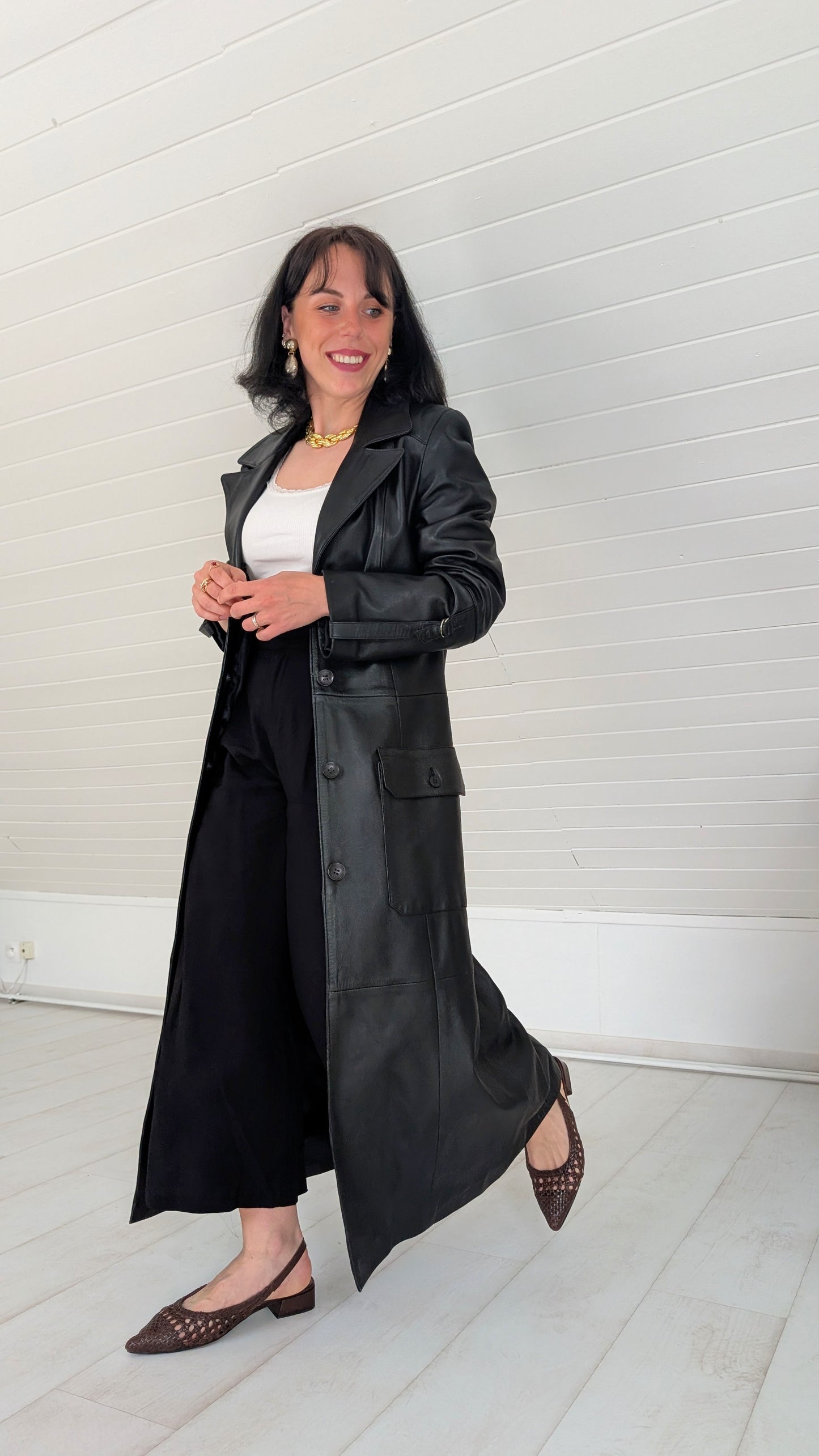 Manteau cuir 1990 T36