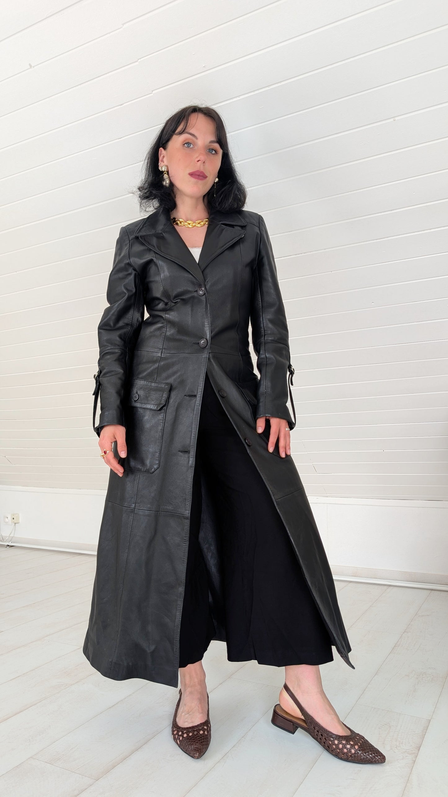 Manteau cuir 1990 T36