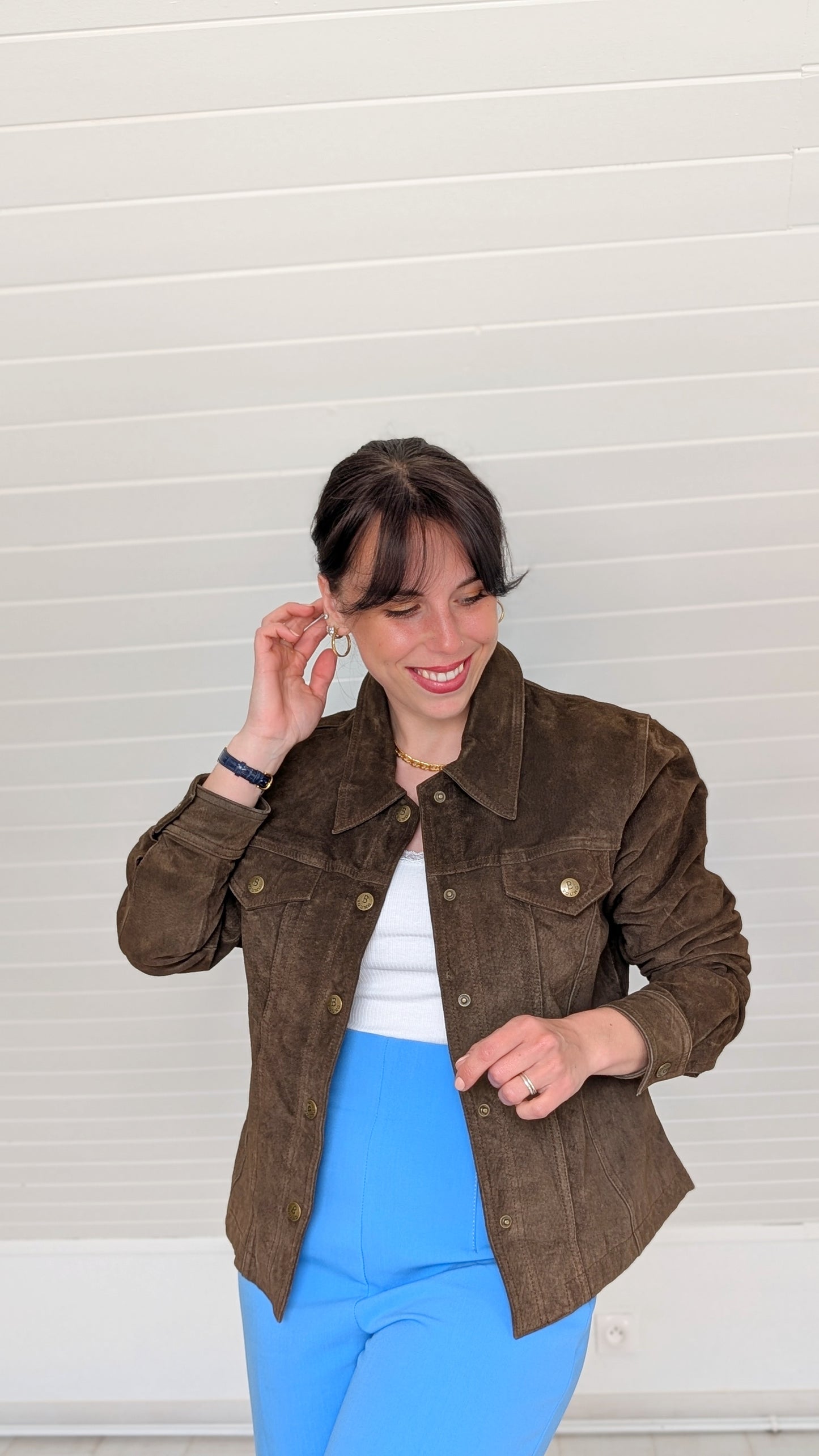 Veste cuir(daim) T38