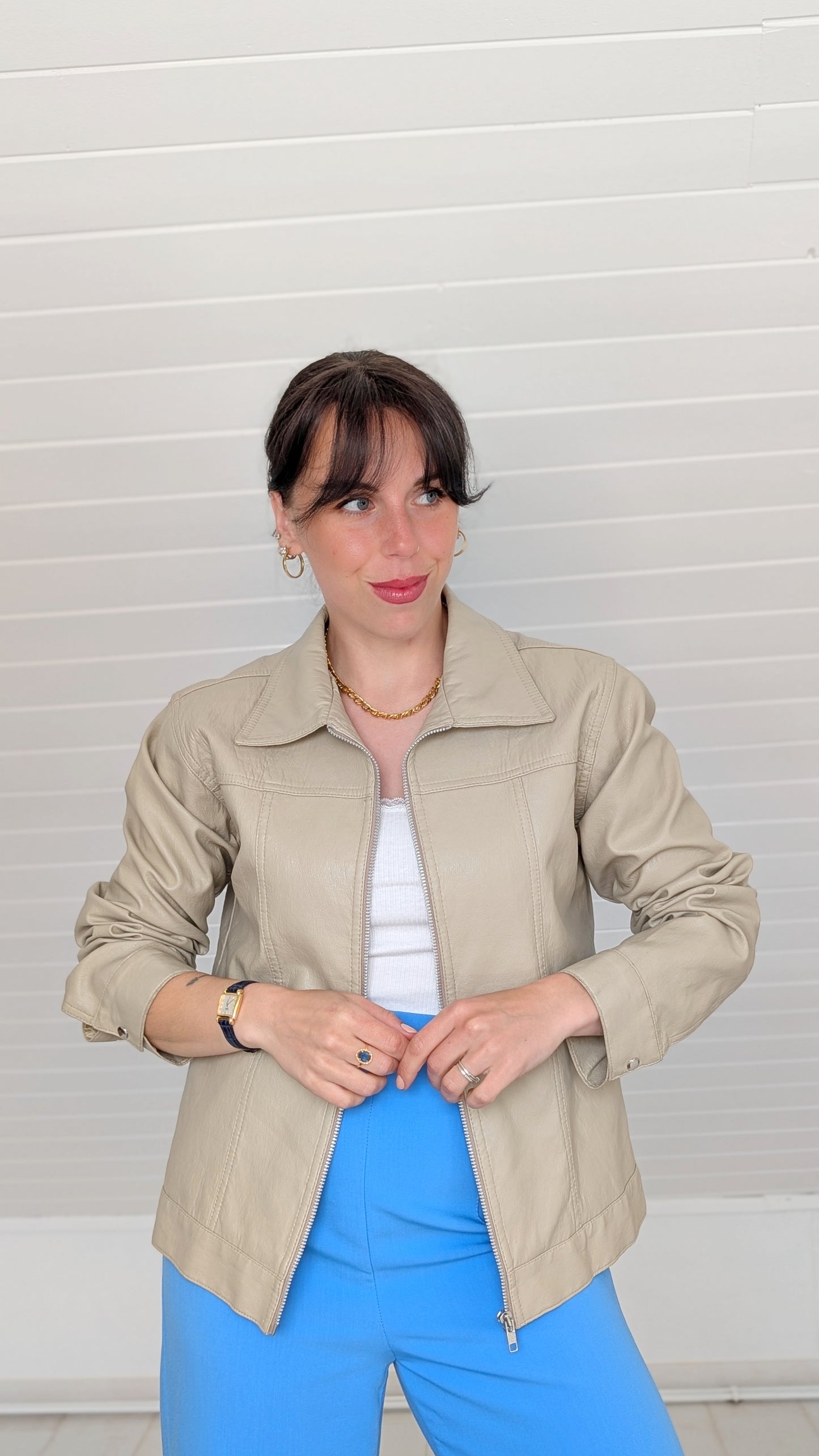 Veste en cuir 90s T40