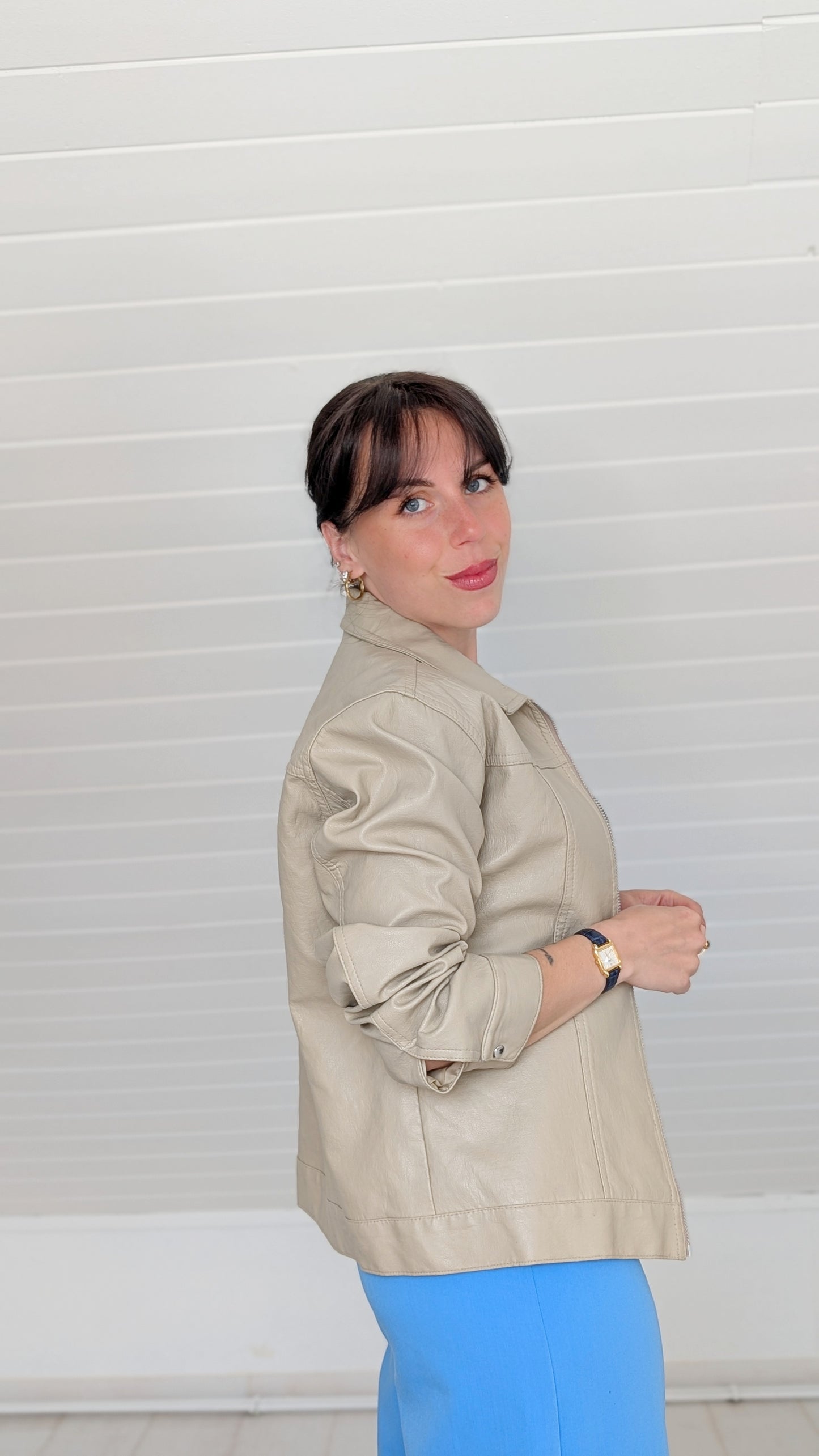 Veste en cuir 90s T40