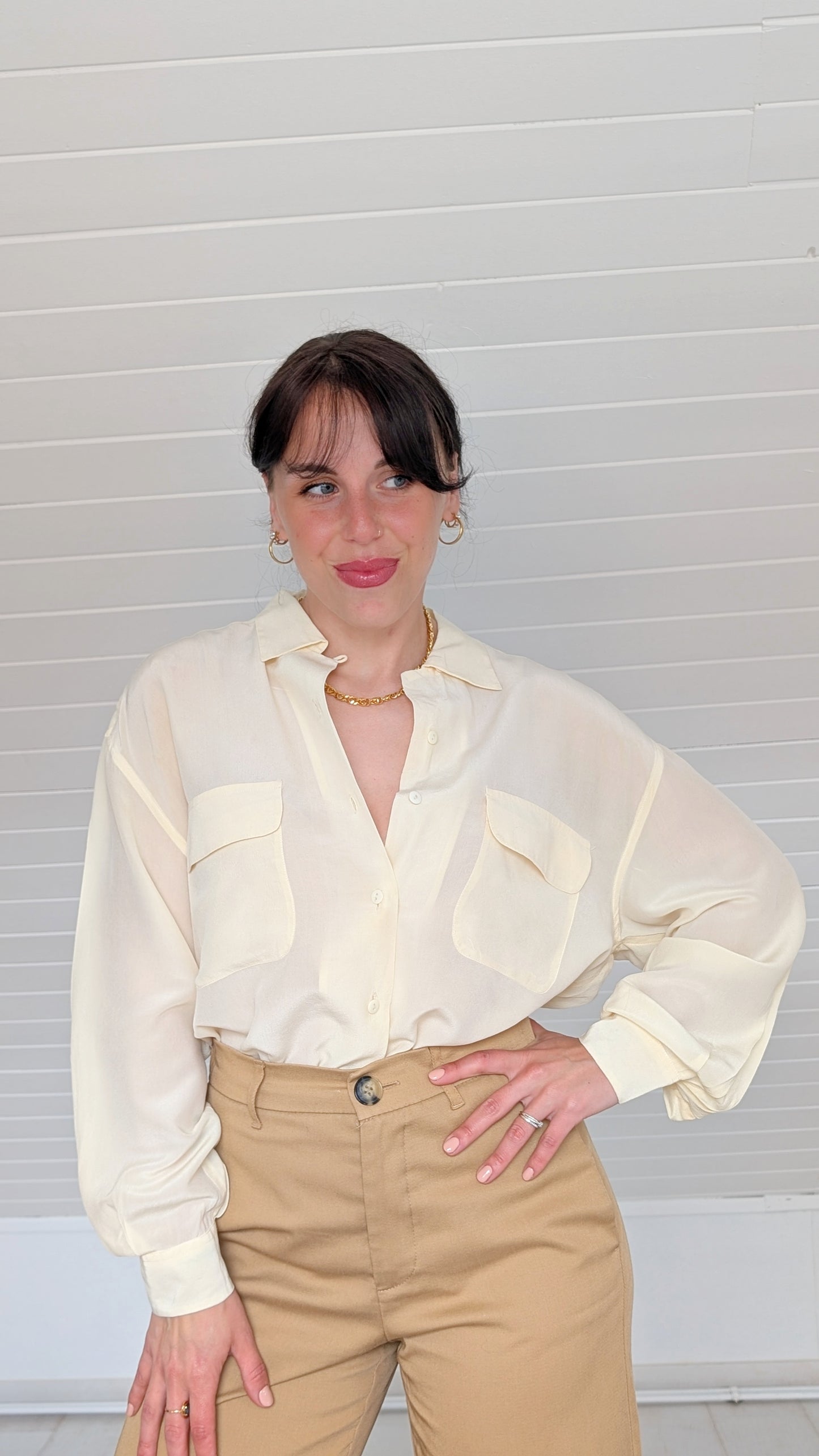 Blouse soie 90s du 34 au 42