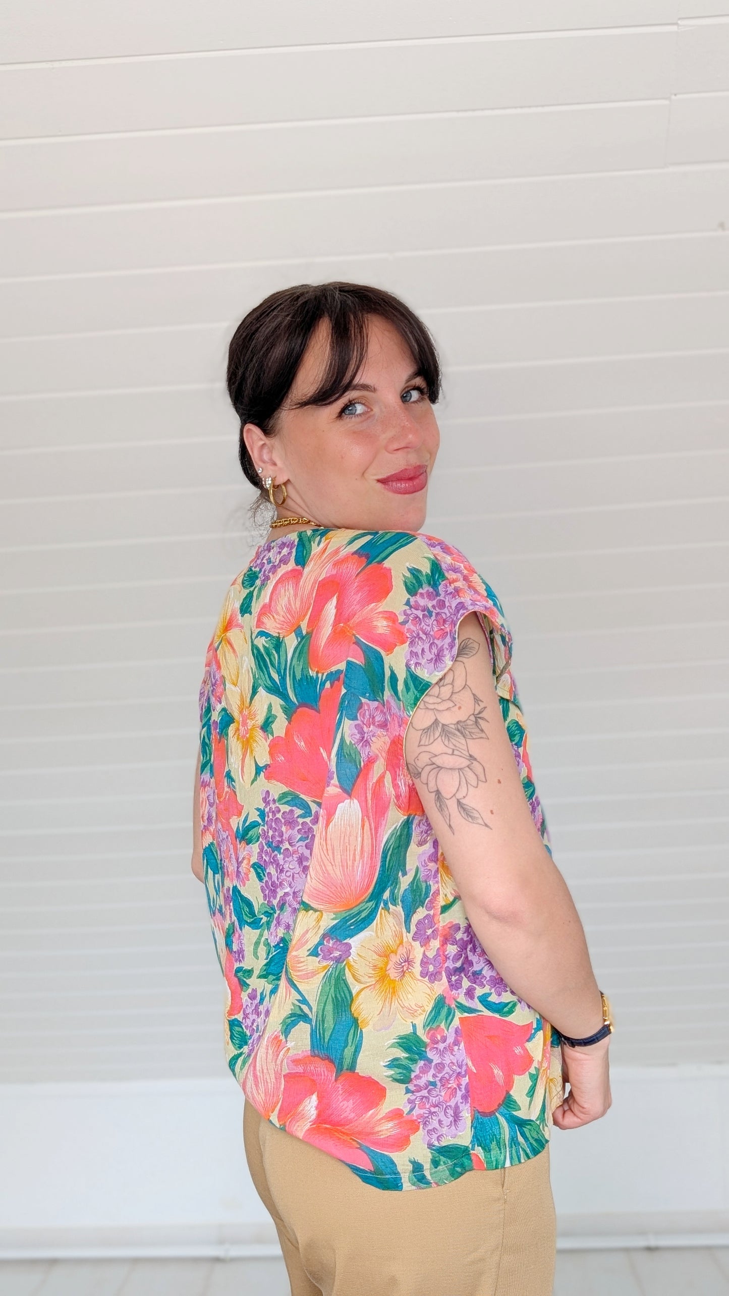 Blouse fluide viscose et coton T40-42