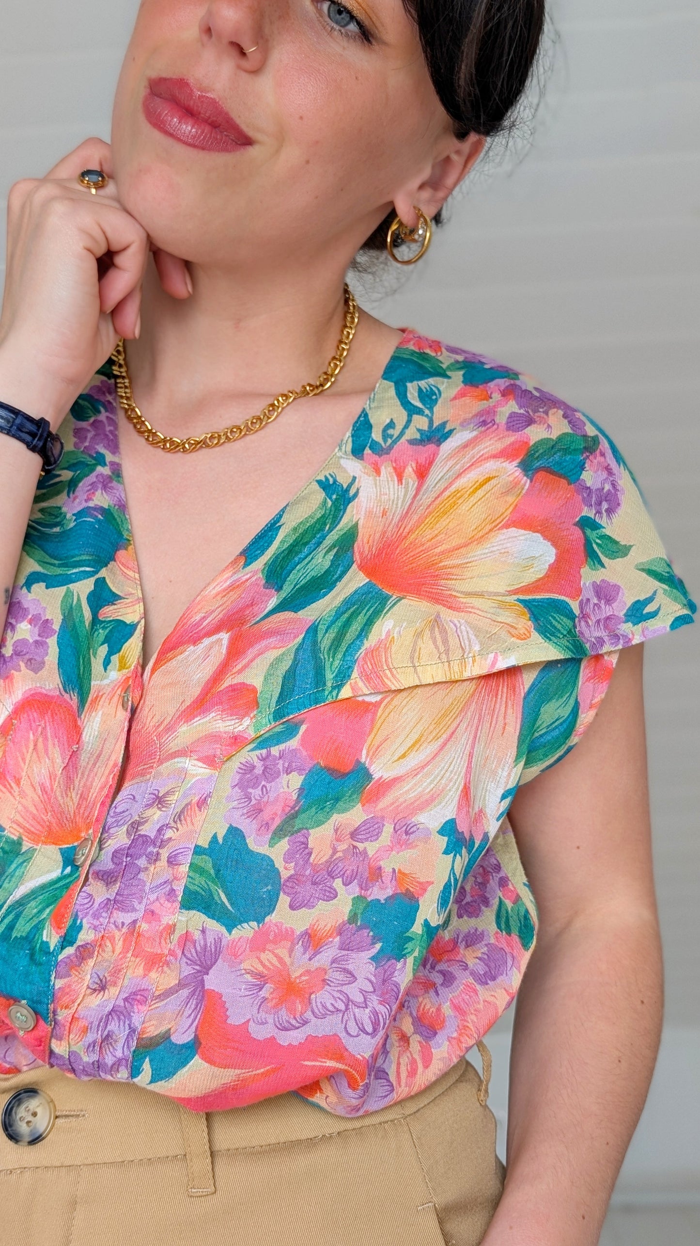 Blouse fluide viscose et coton T40-42