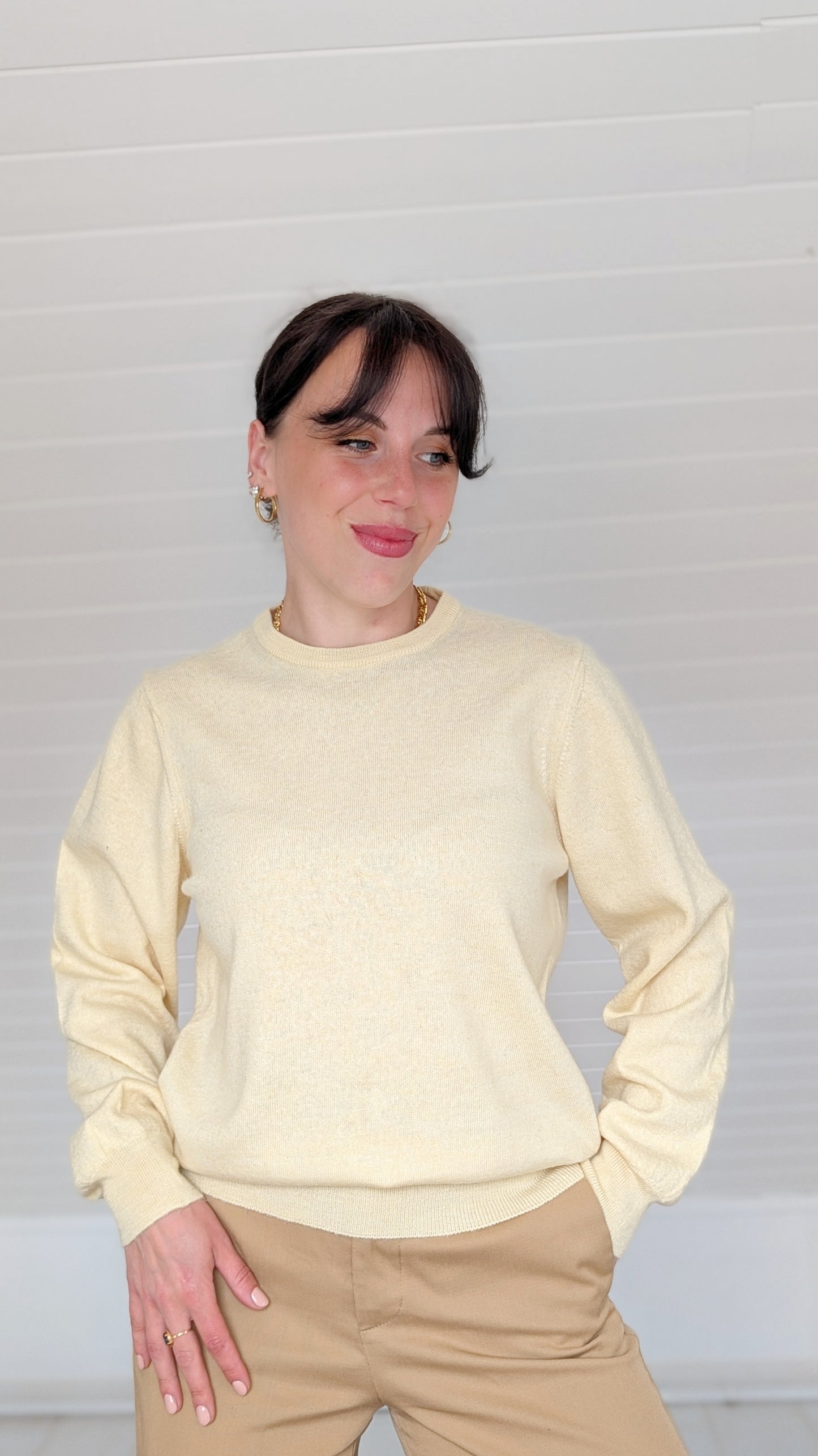 Pull laine mérinos et soie T36-38
