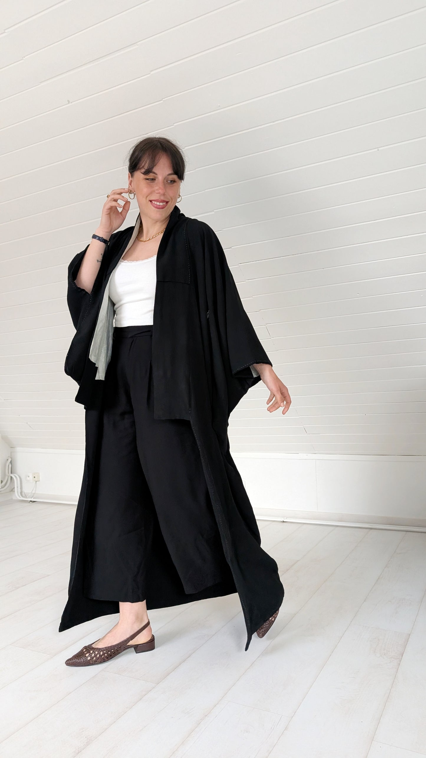 Kimono ancien soie fait main 1940-1950