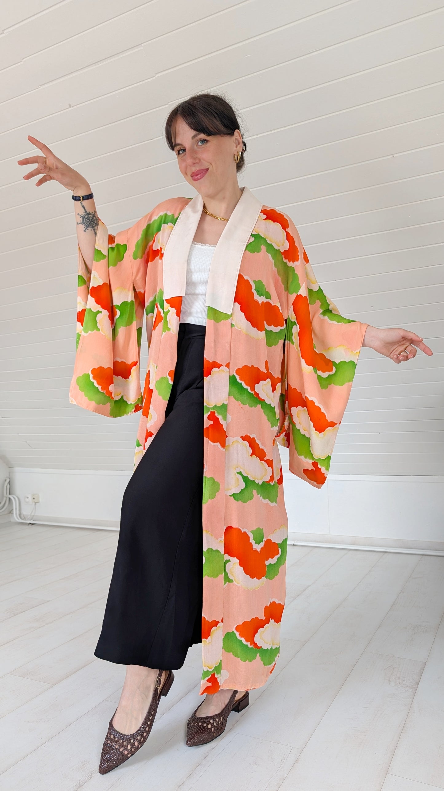 Kimono ancien 1940 en pure soie